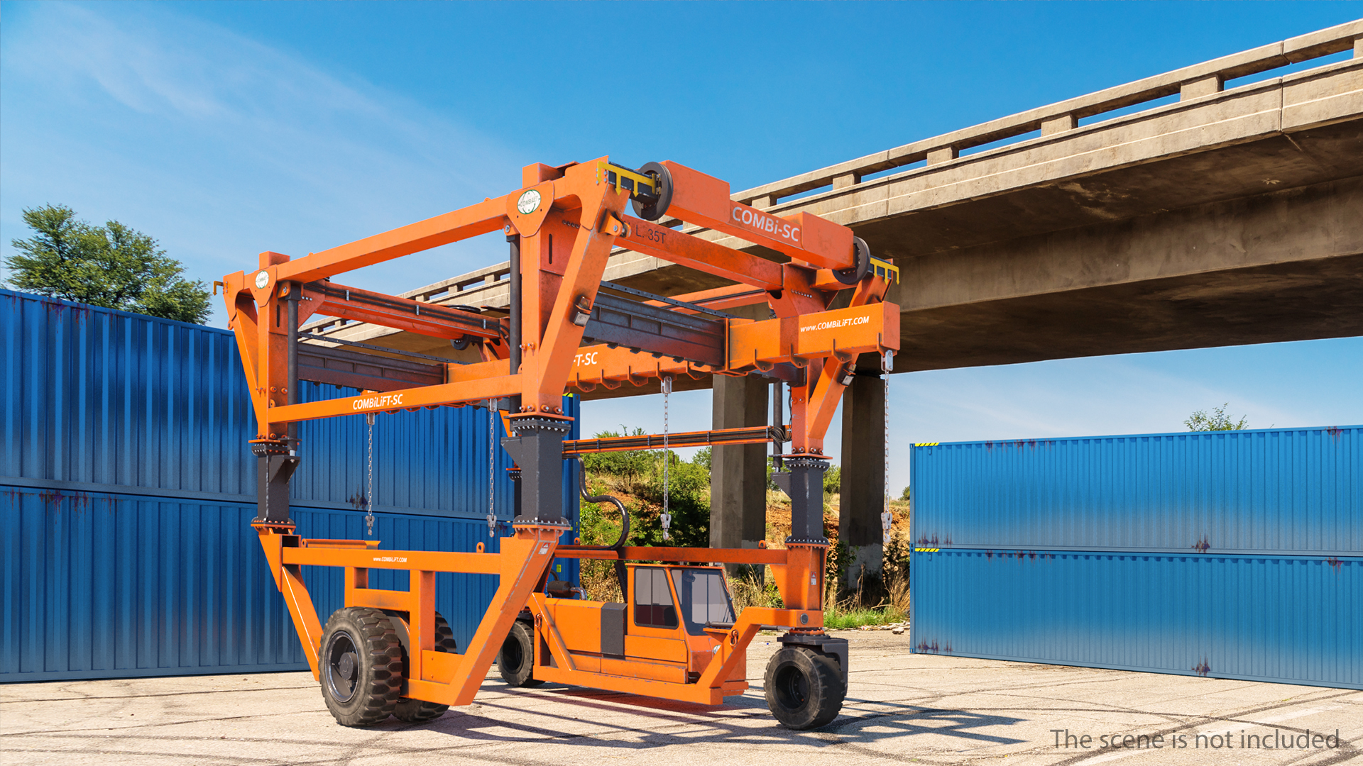 Combi-SC Range Straddle Carrier Dirty 3D