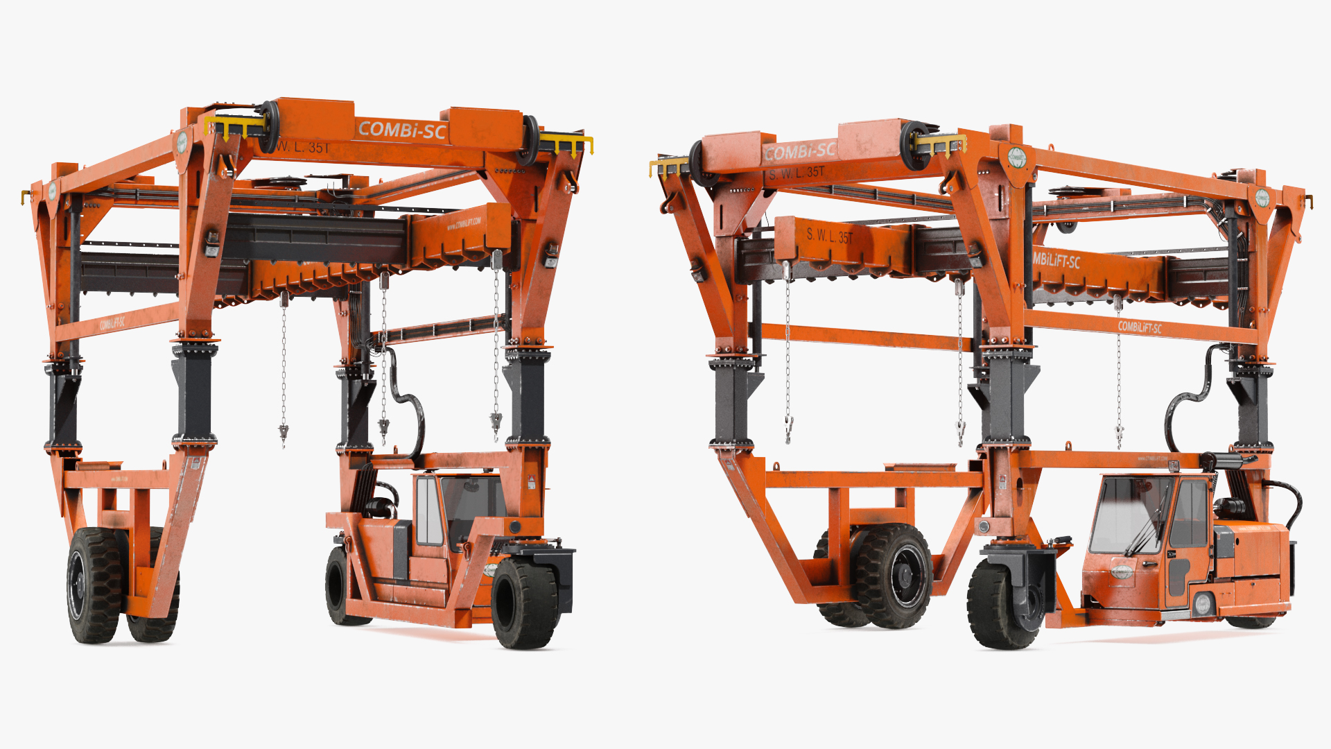 Combi-SC Range Straddle Carrier Dirty 3D