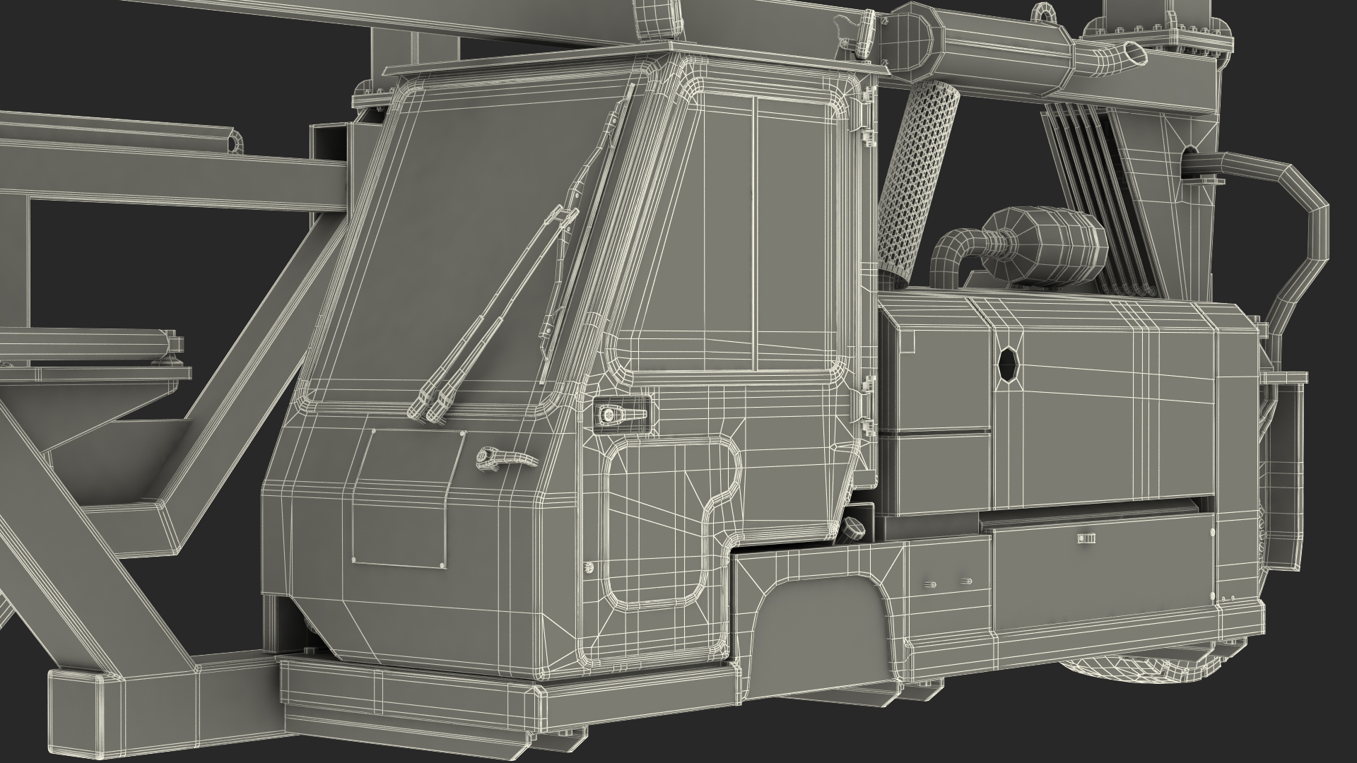 Combi-SC Range Straddle Carrier Dirty 3D