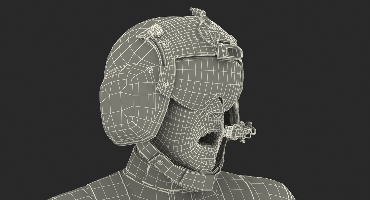 3D US Helicopter Pilot Rigged