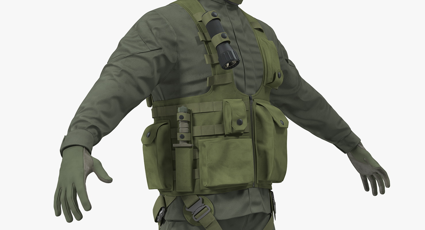 3D US Helicopter Pilot Rigged