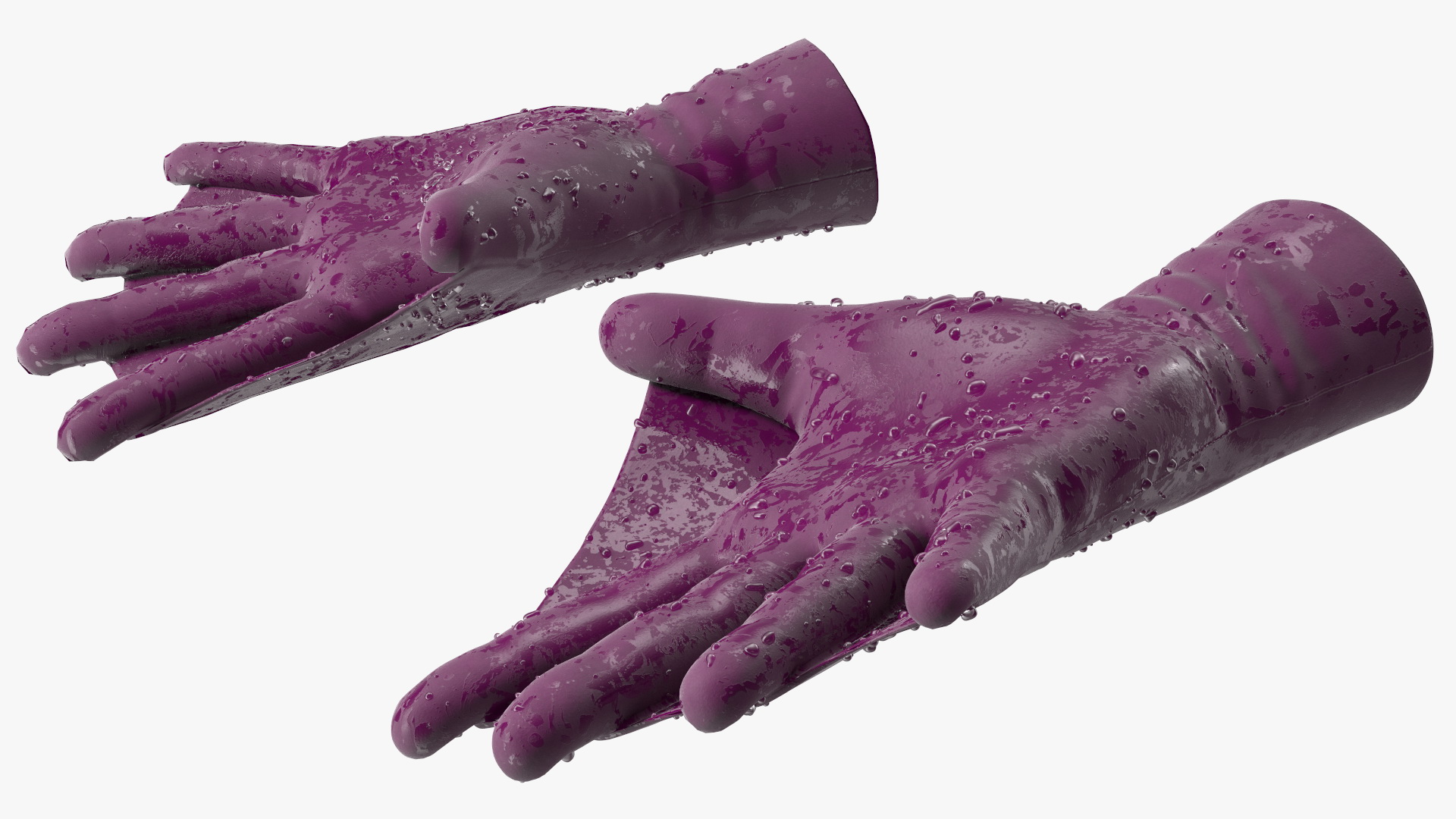 3D Power Swimming Gloves Rigged model