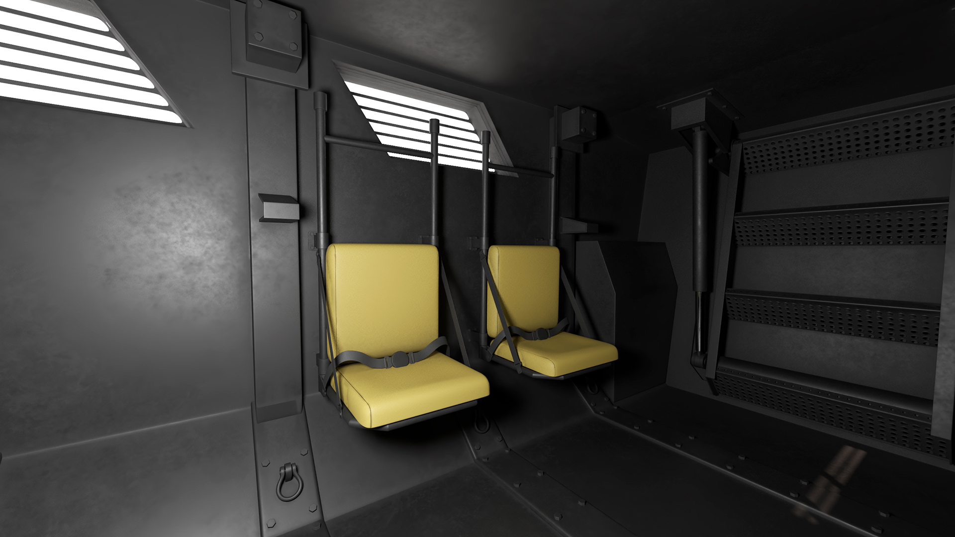 3D SWAT Vehicle International MaxxPro Black Rigged for Maya