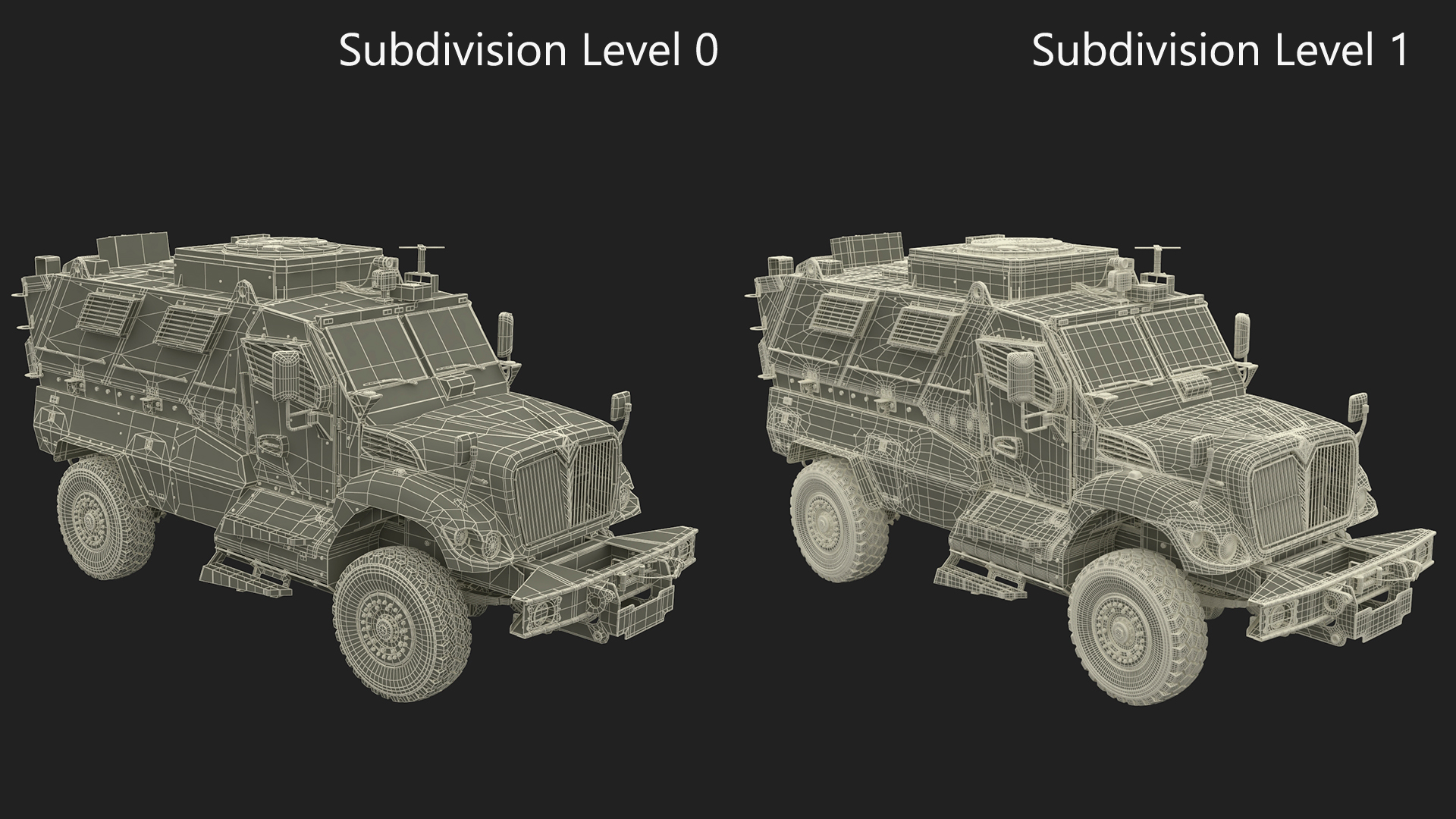3D SWAT Vehicle International MaxxPro Black Rigged for Maya