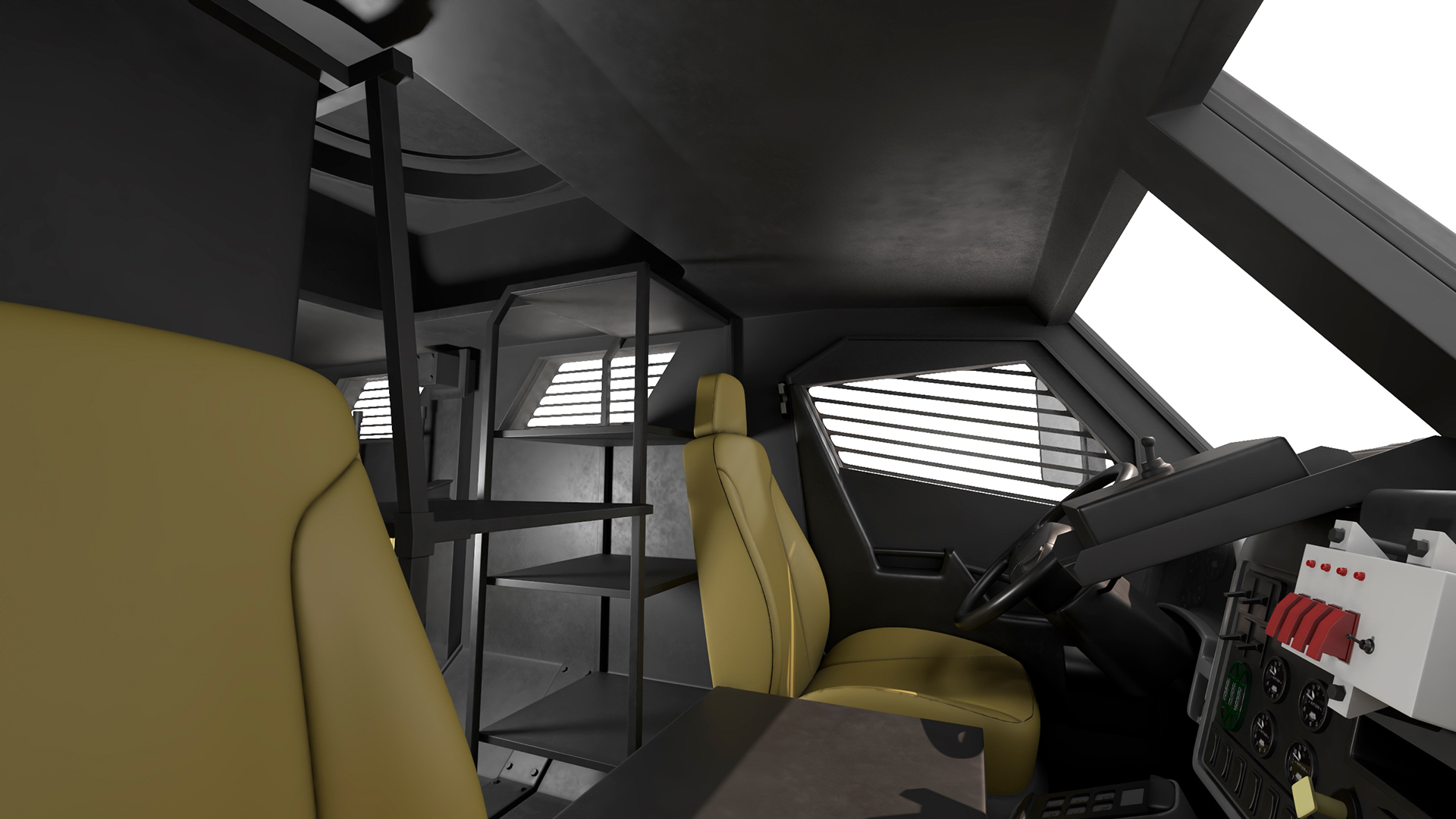 3D SWAT Vehicle International MaxxPro Black Rigged for Maya