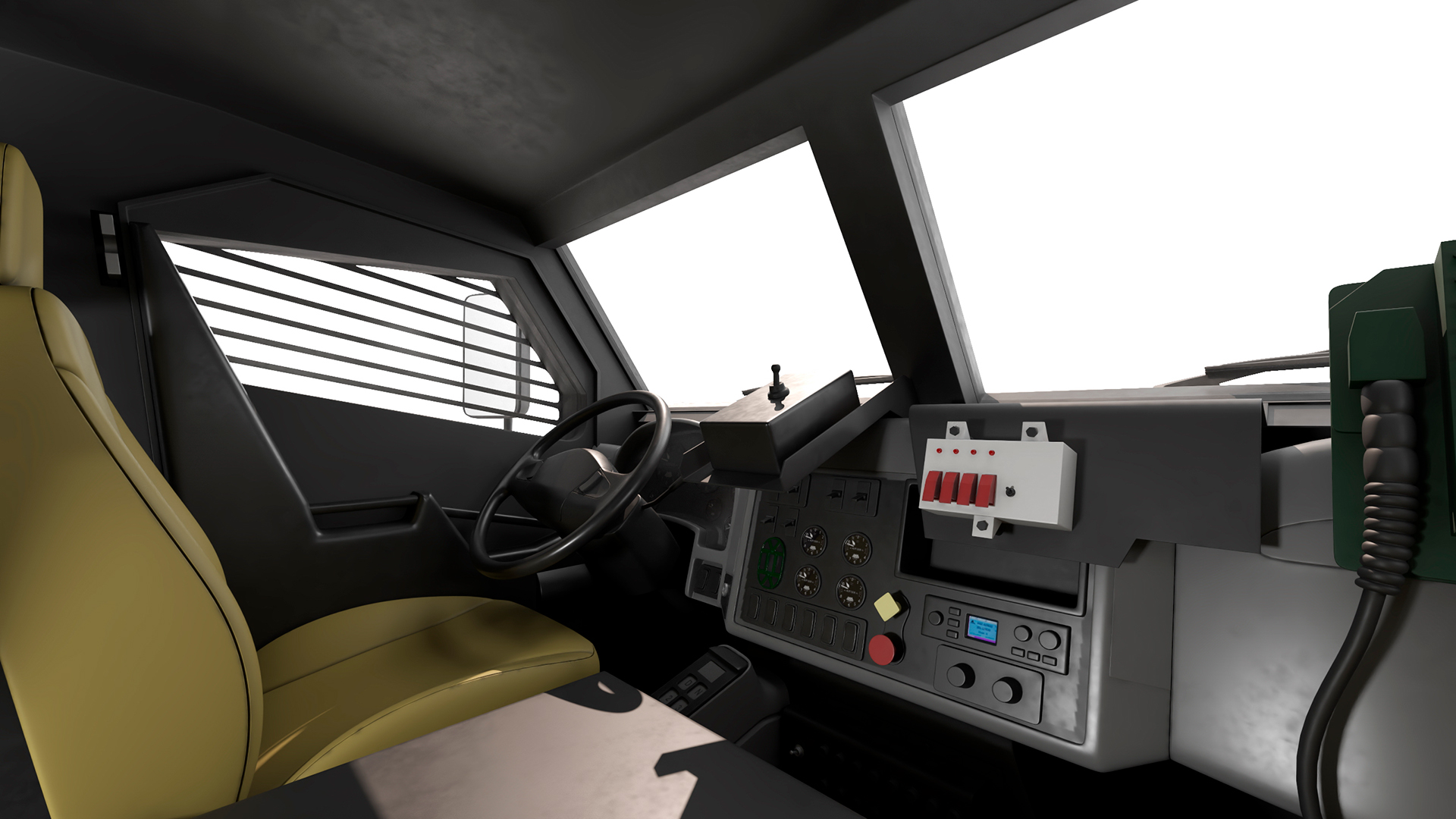 3D SWAT Vehicle International MaxxPro Black Rigged for Maya