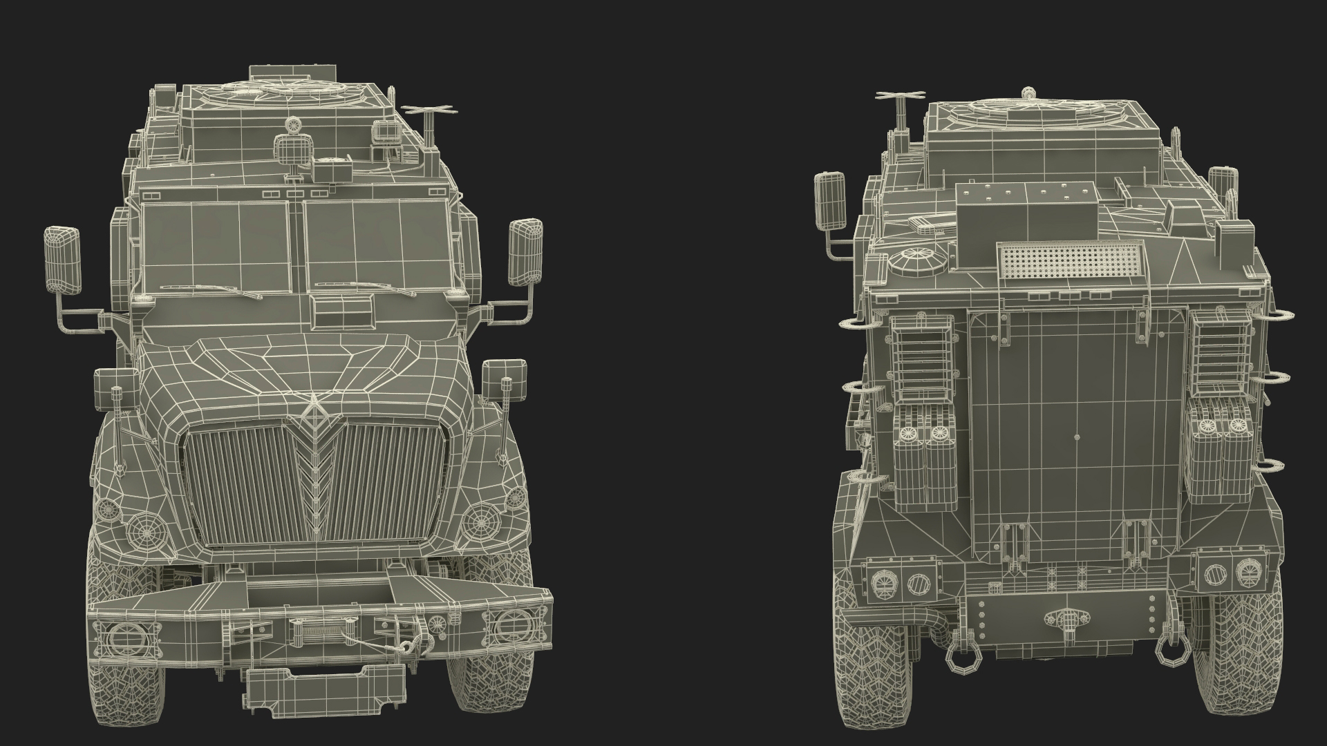 3D SWAT Vehicle International MaxxPro Black Rigged for Maya