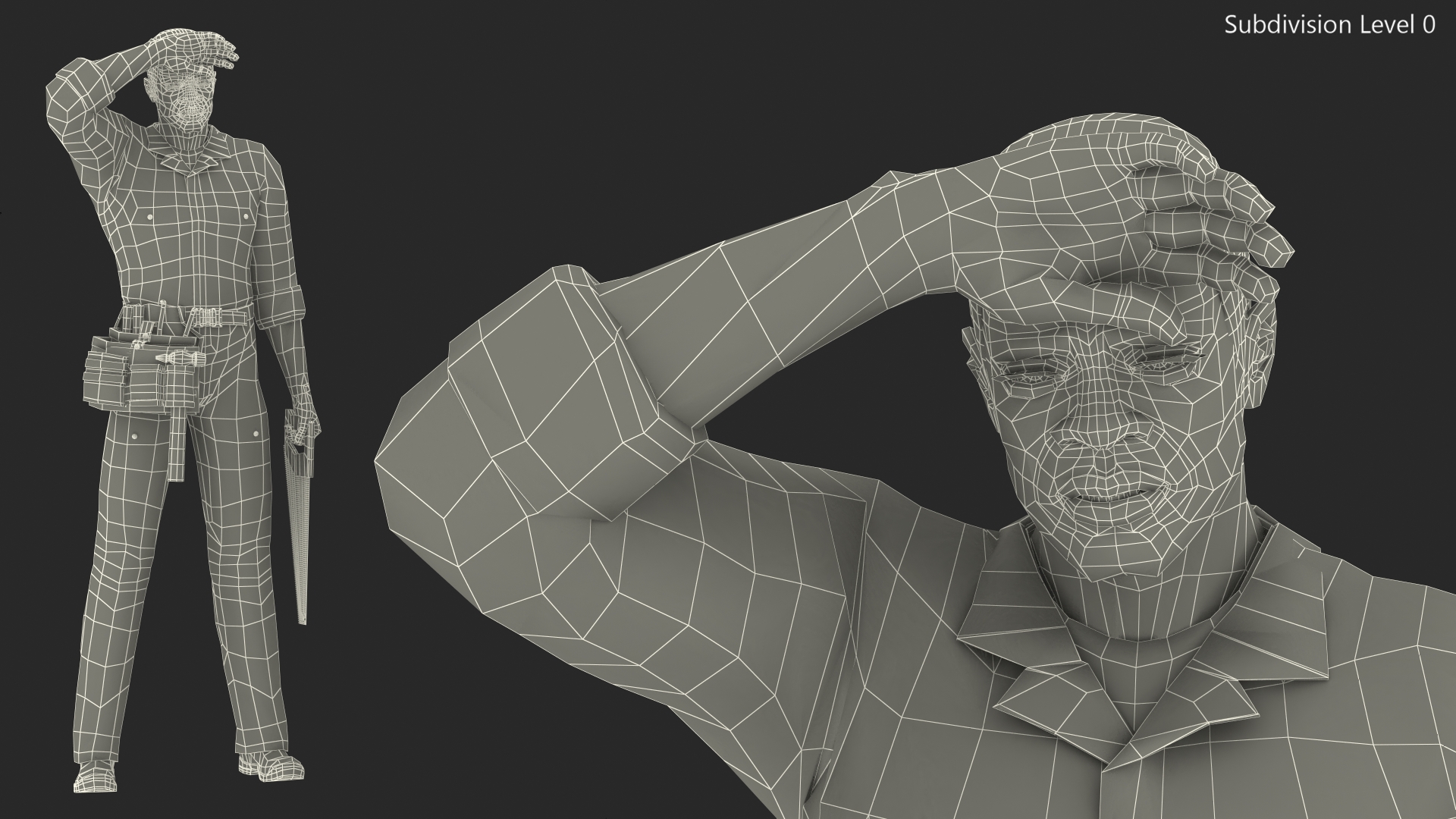 Afro American Woodworker 3D model