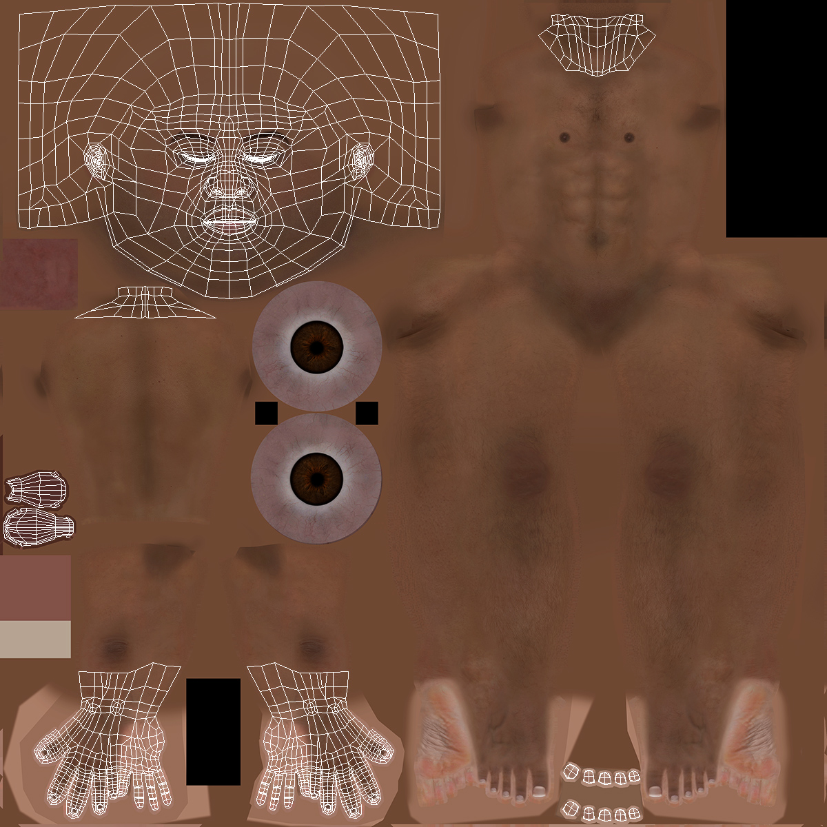 Afro American Woodworker 3D model