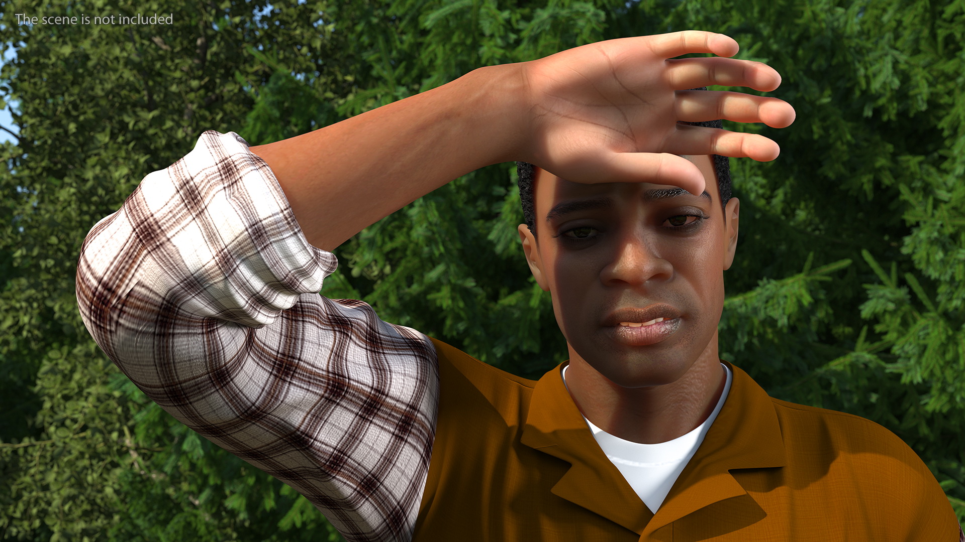 Afro American Woodworker 3D model