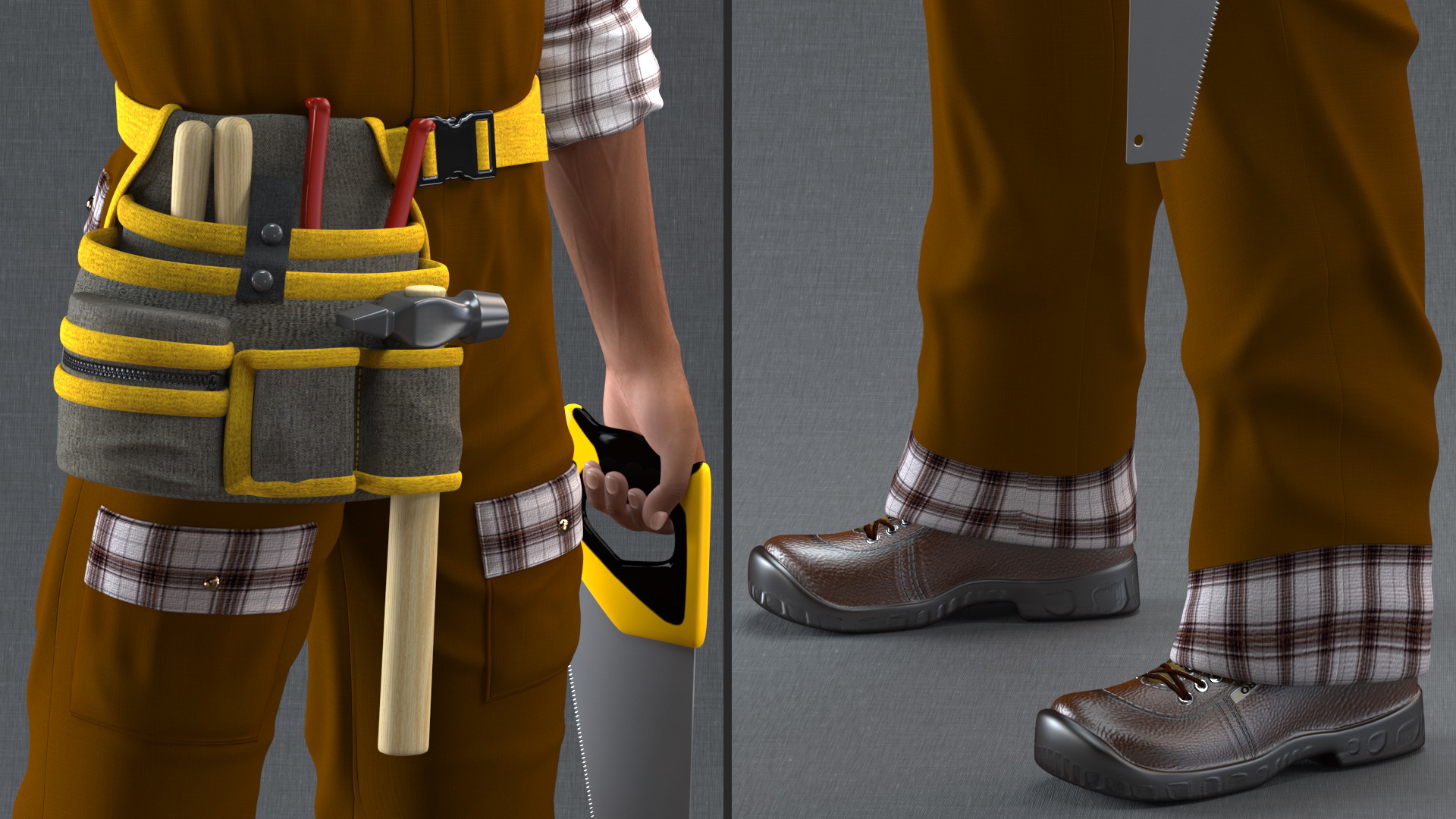 Afro American Woodworker 3D model