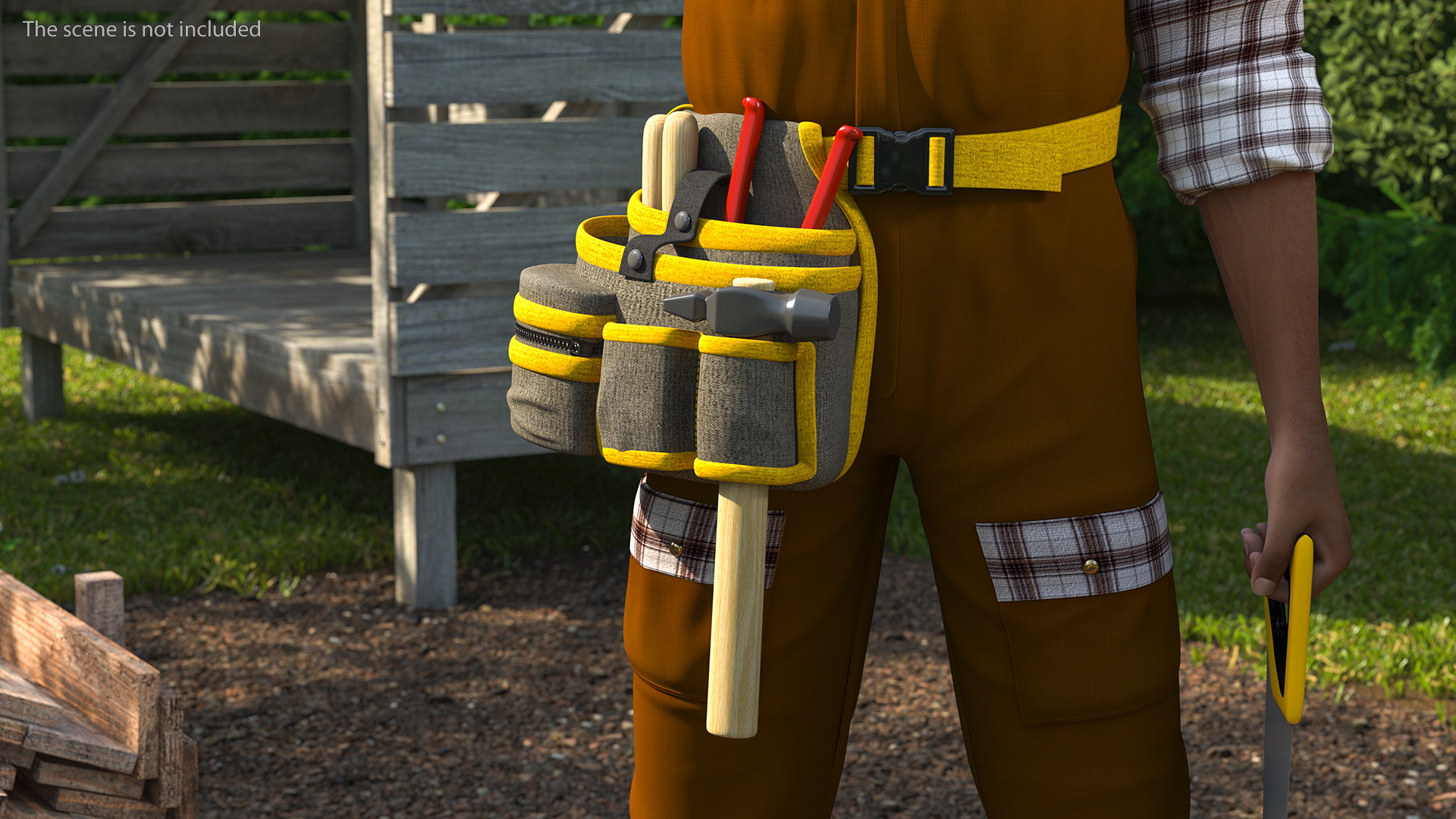 Afro American Woodworker 3D model