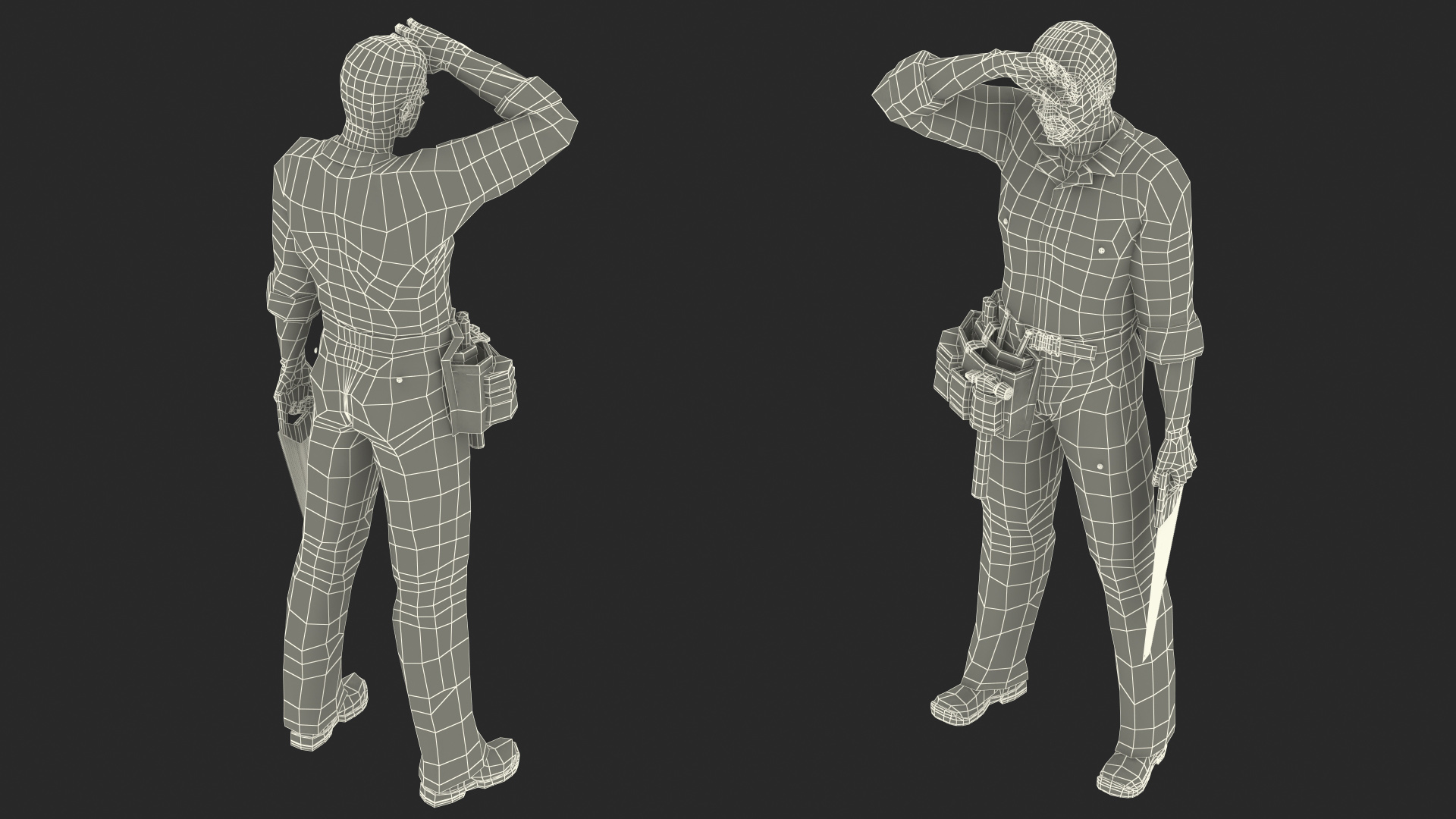 Afro American Woodworker 3D model