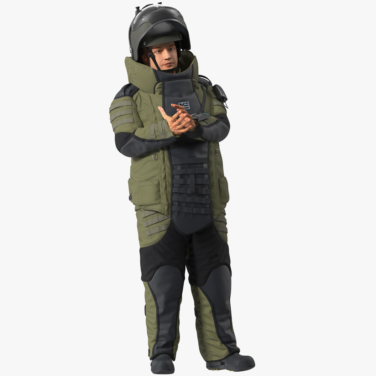 EOD 10 Bomb Suit Rigged for Cinema 4D 3D