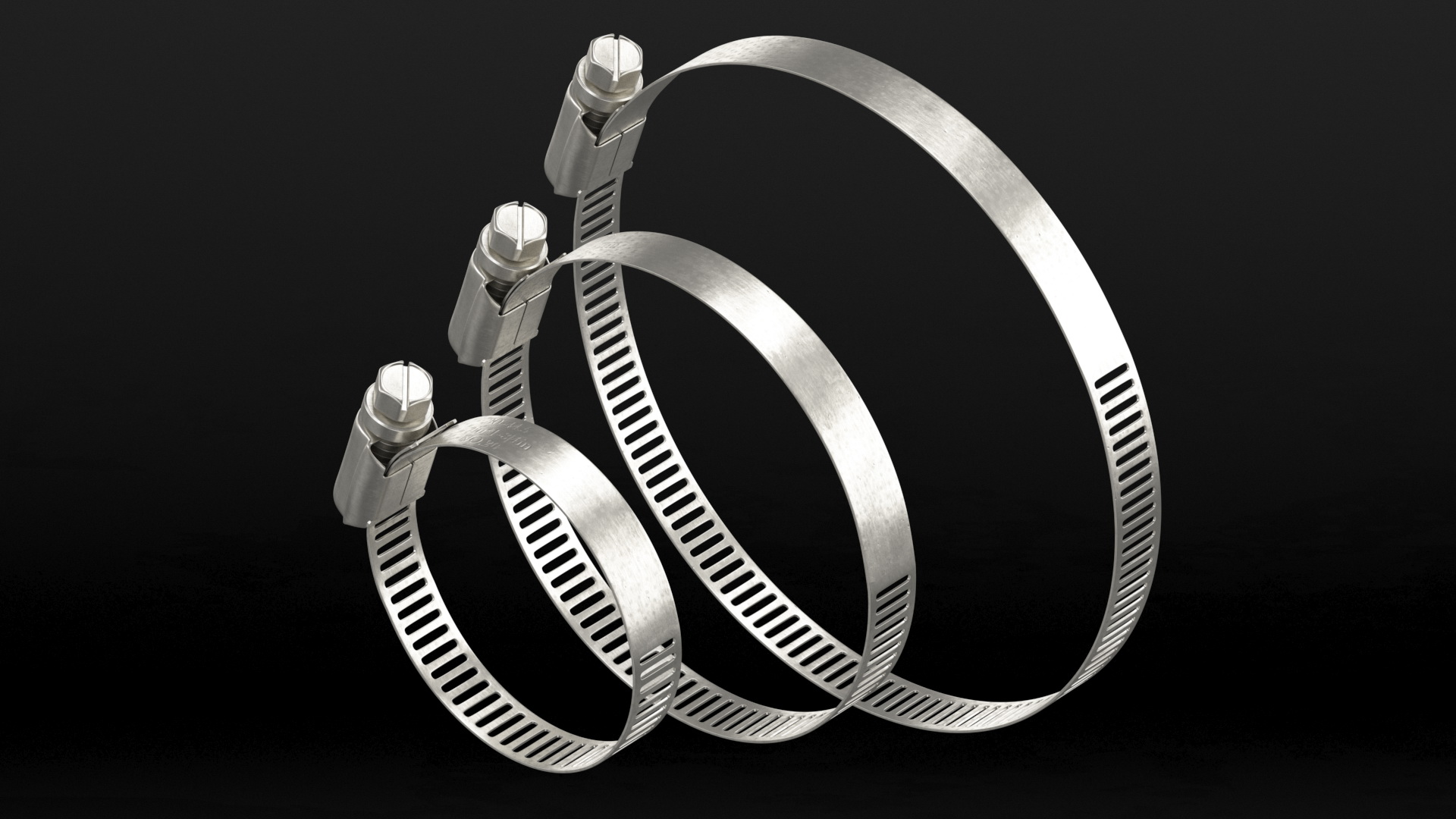 3D Hose Clamp Stainless Steel Assortment Set