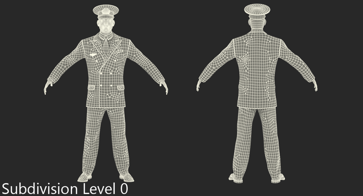 3D model Airline Pilot Rigged