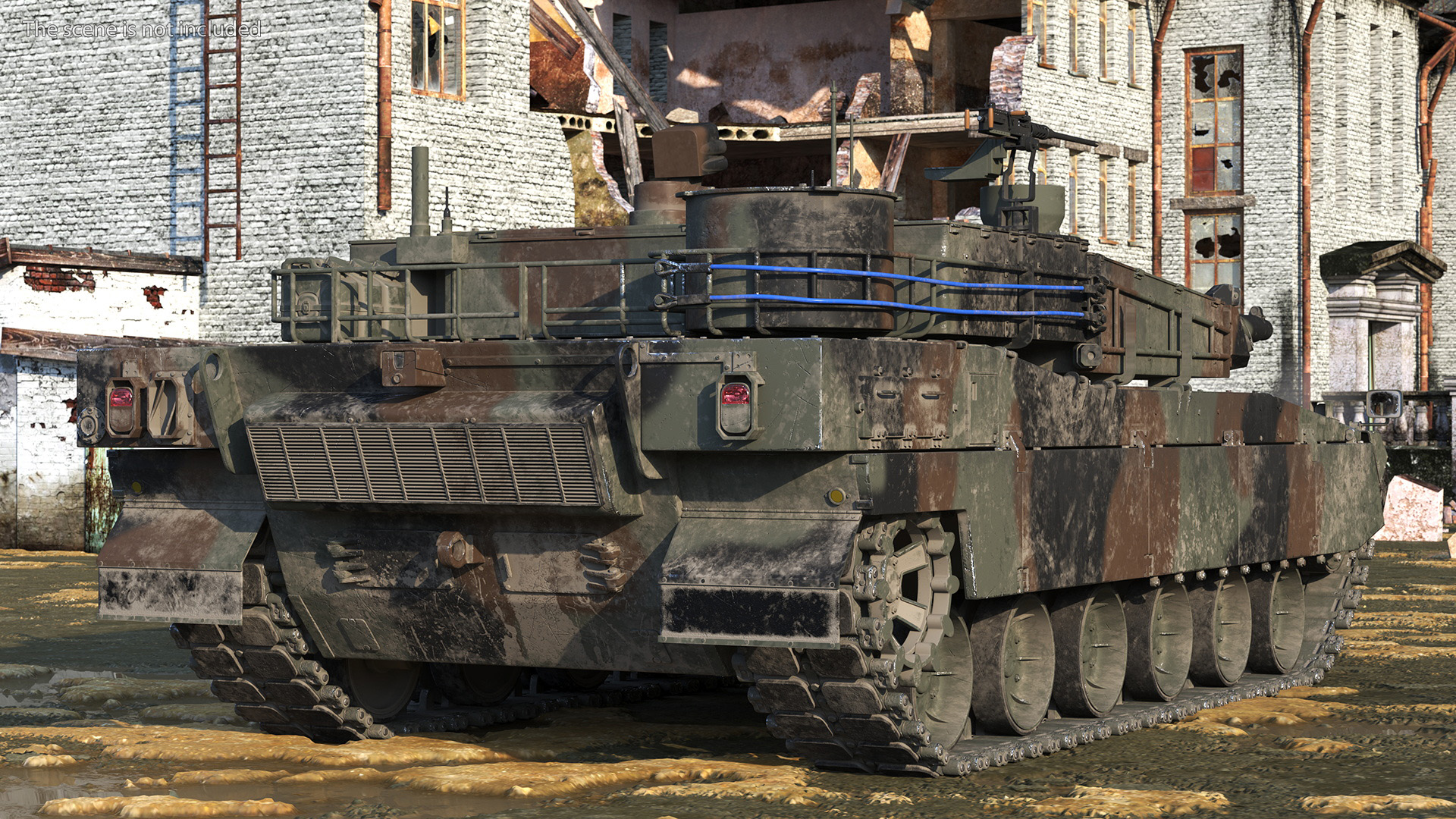 Korean Tank K2 Camouflage Color Dirty 3D