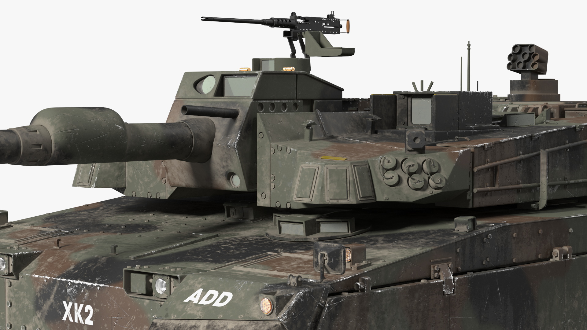 Korean Tank K2 Camouflage Color Dirty 3D