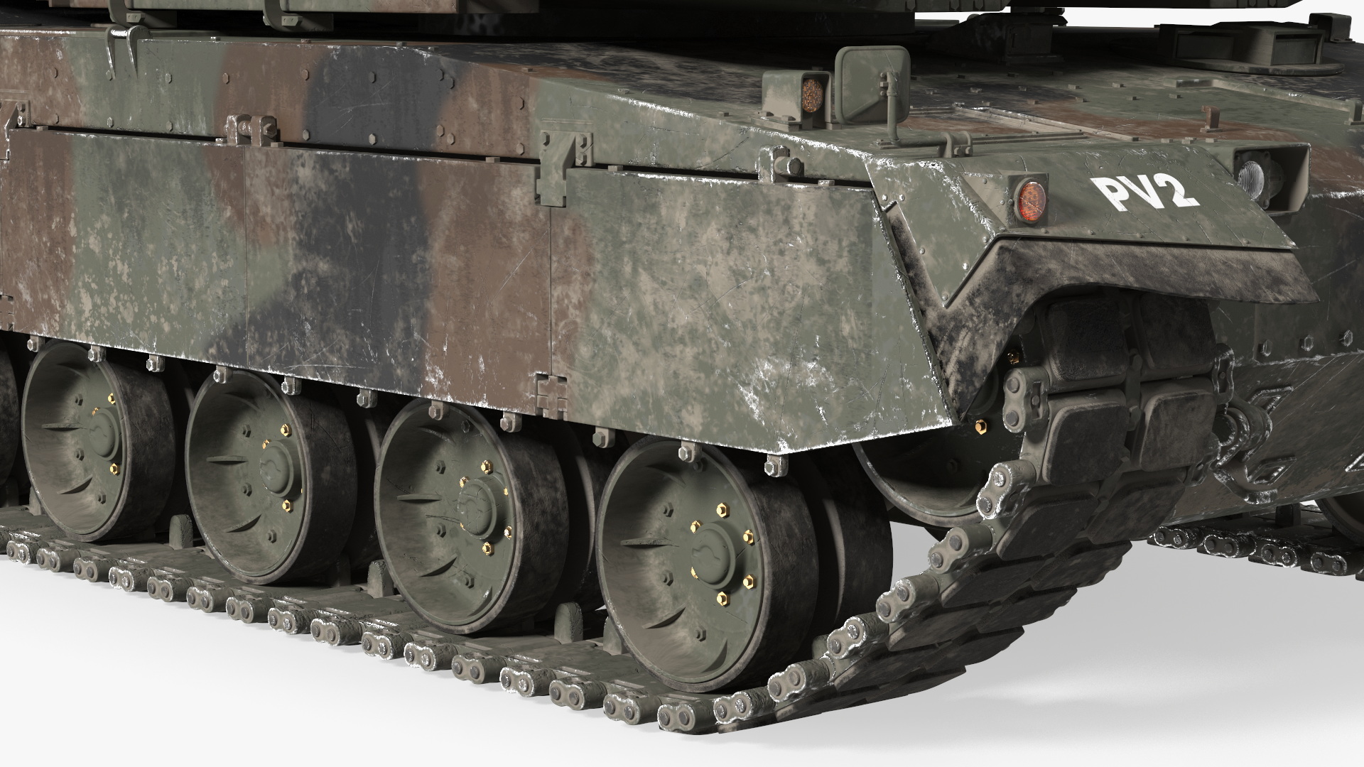 Korean Tank K2 Camouflage Color Dirty 3D