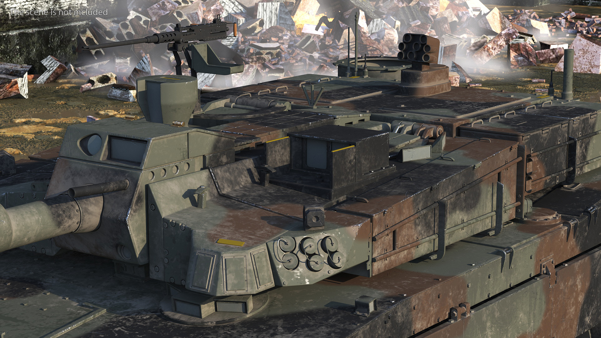 Korean Tank K2 Camouflage Color Dirty 3D