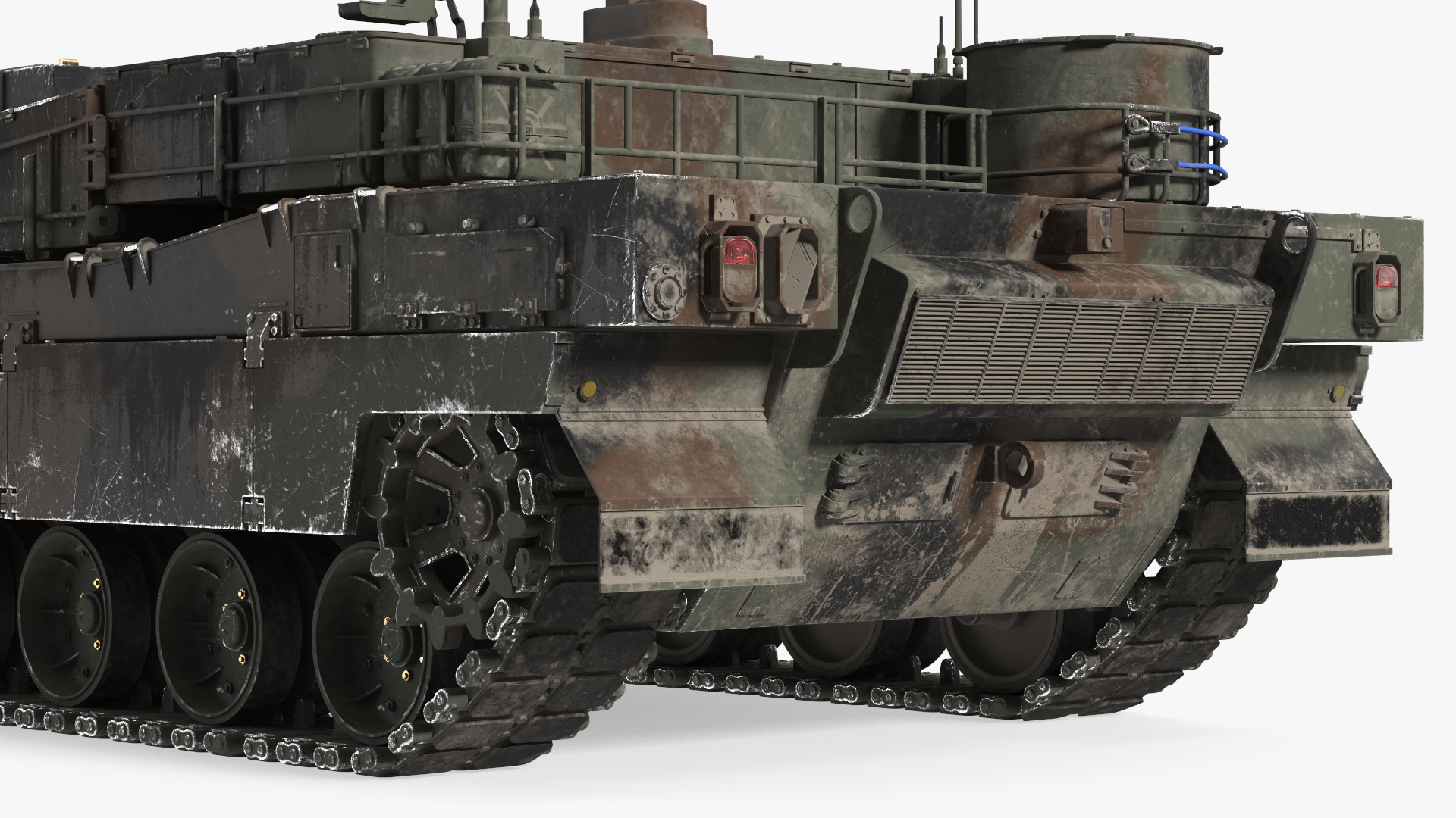 Korean Tank K2 Camouflage Color Dirty 3D