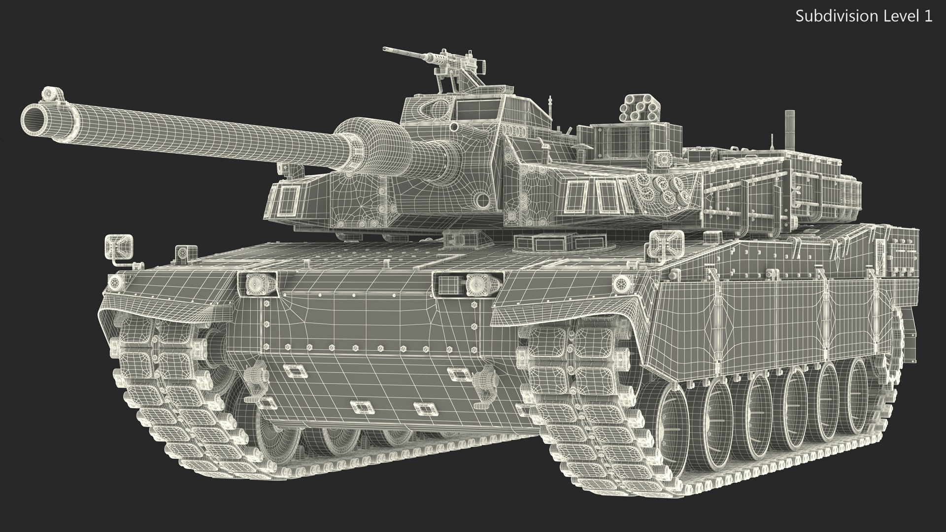 Korean Tank K2 Camouflage Color Dirty 3D