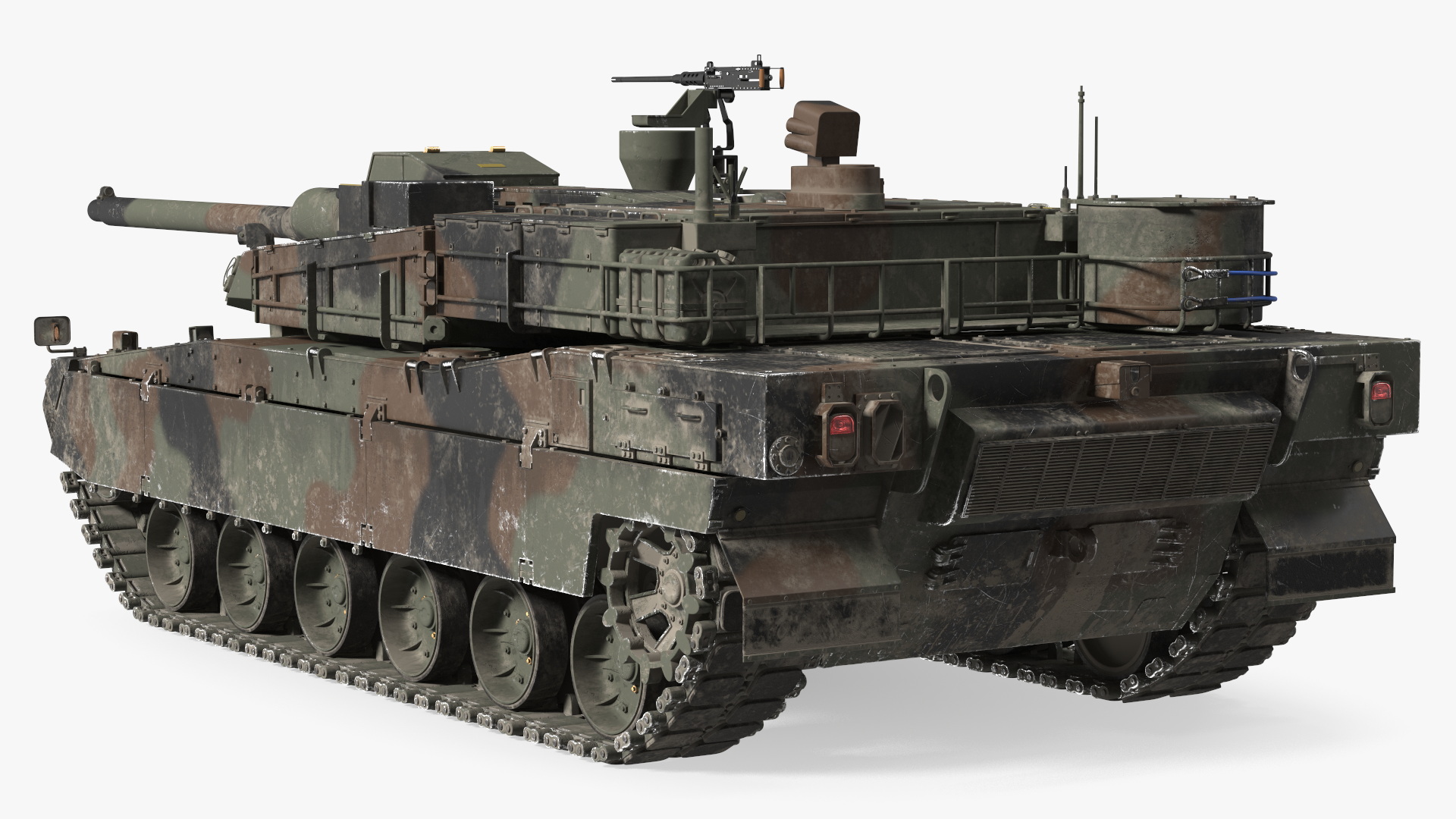Korean Tank K2 Camouflage Color Dirty 3D