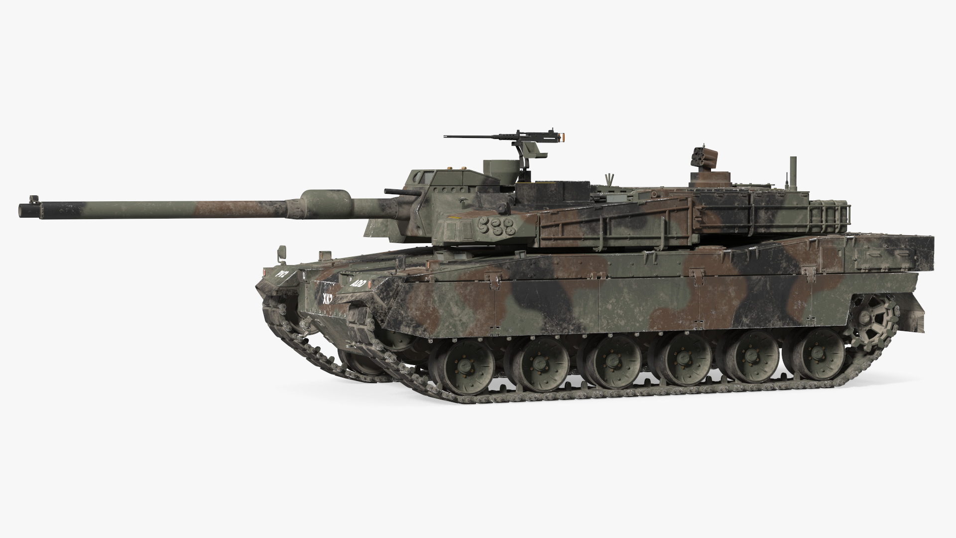 Korean Tank K2 Camouflage Color Dirty 3D
