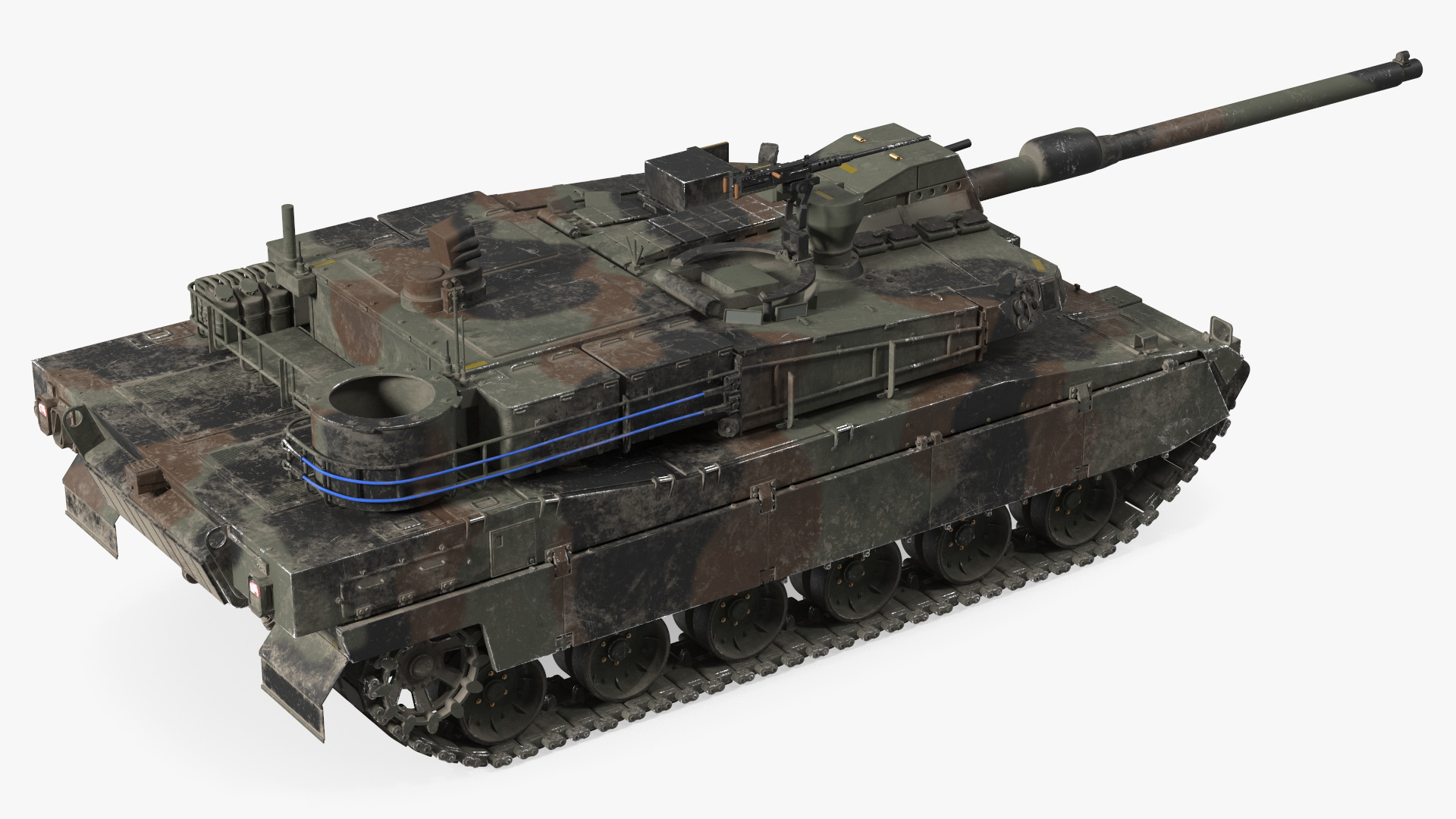 Korean Tank K2 Camouflage Color Dirty 3D