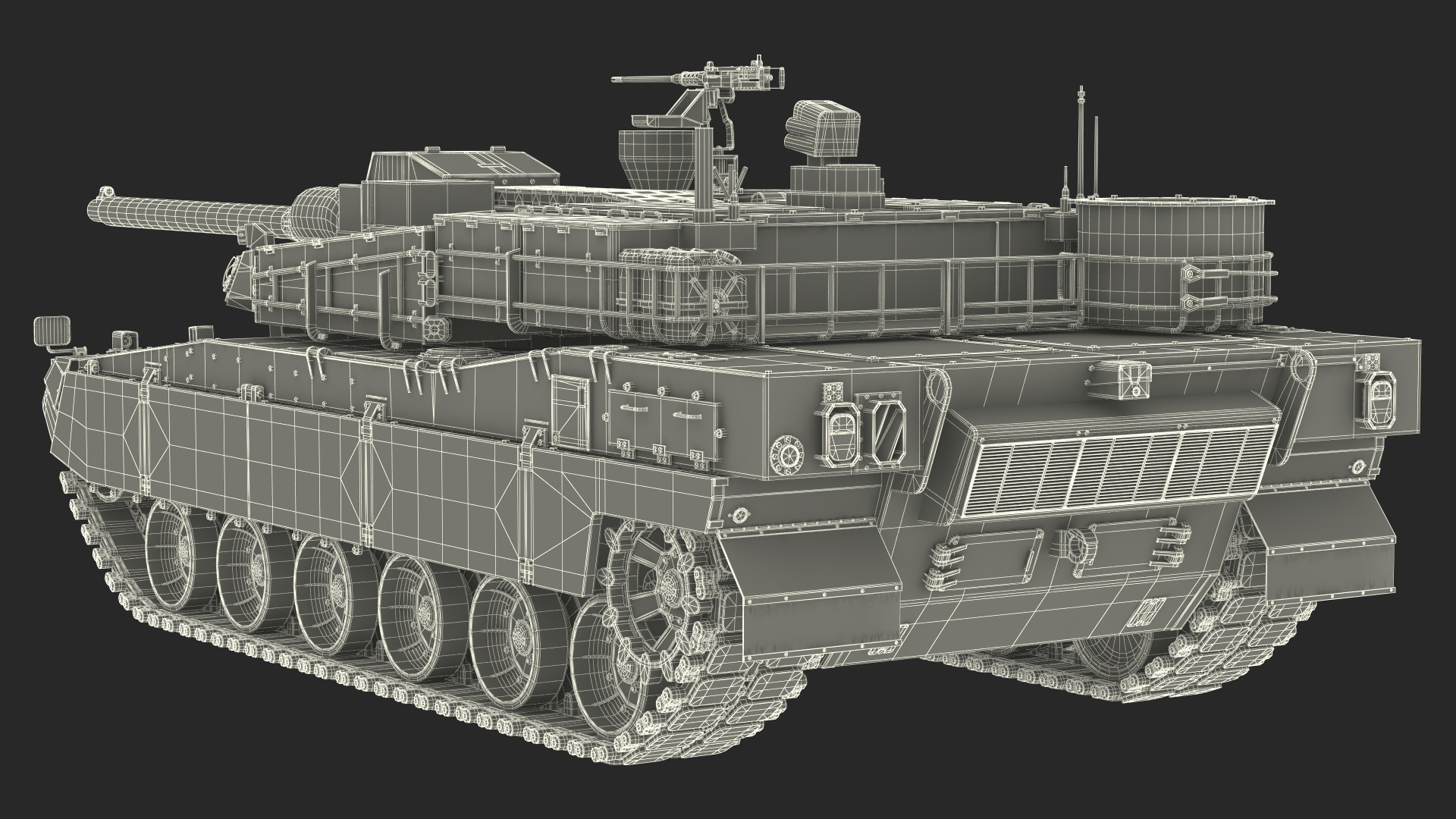 Korean Tank K2 Camouflage Color Dirty 3D