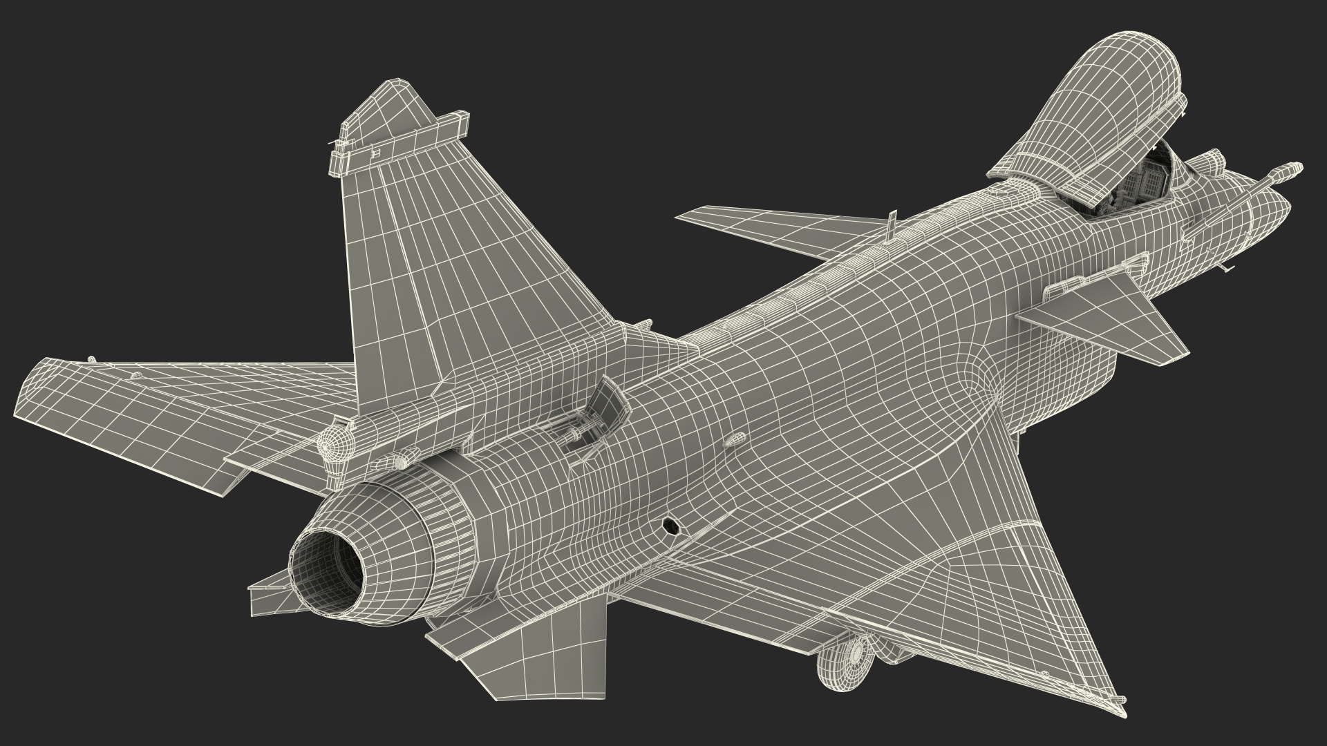 3D Chinese Air Force Chengdu J10 B Rigged model