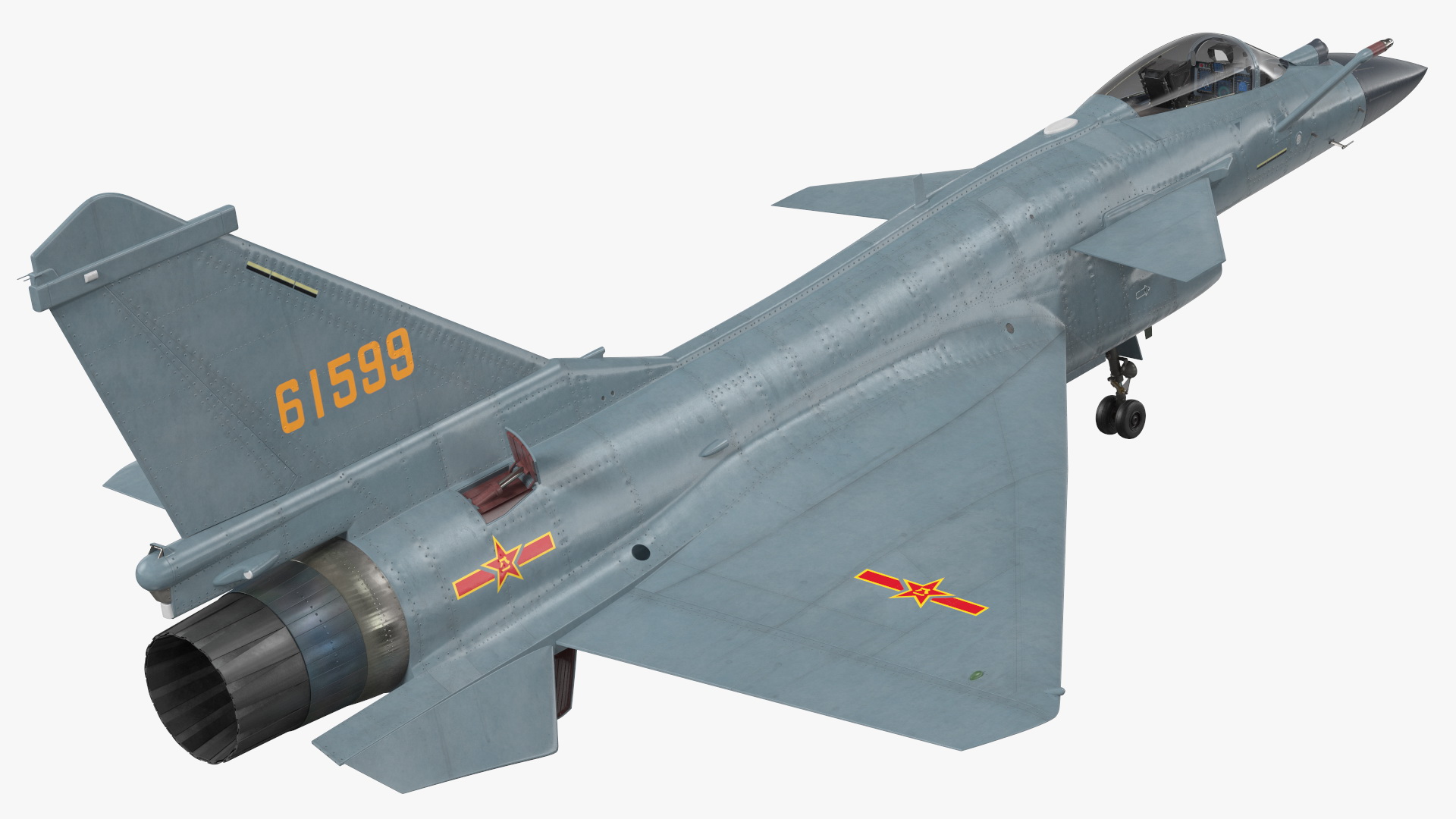 3D Chinese Air Force Chengdu J10 B Rigged model
