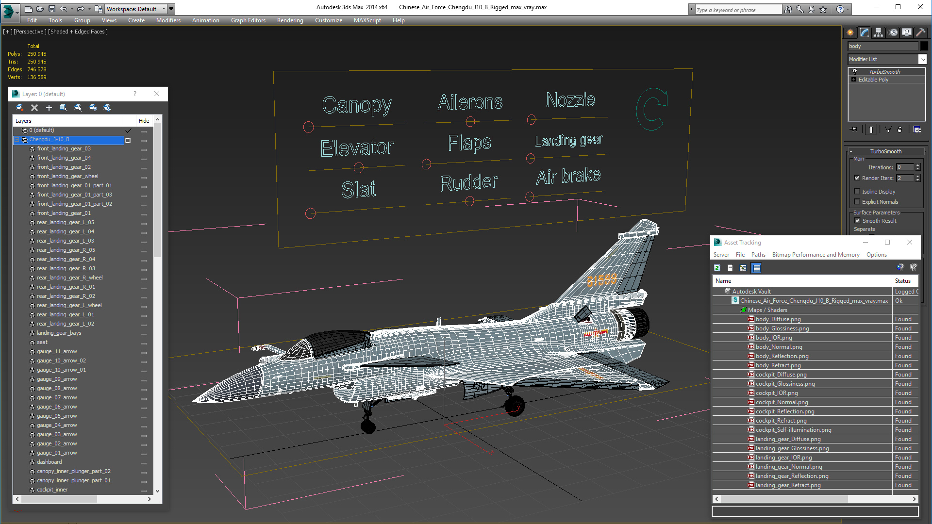 3D Chinese Air Force Chengdu J10 B Rigged model