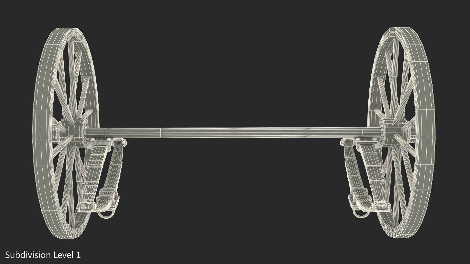 3D Carriage Wheels with Springs model