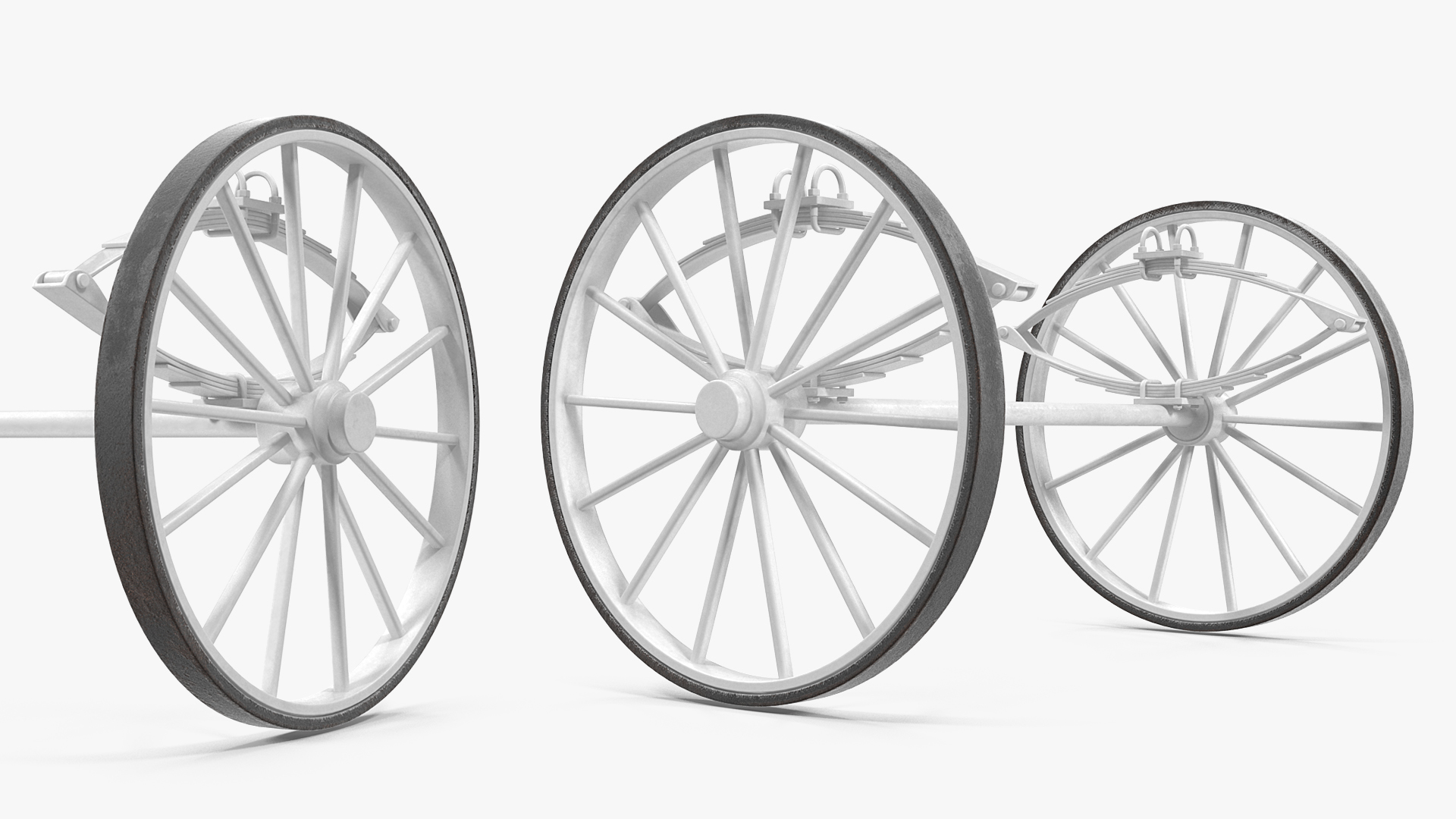 3D Carriage Wheels with Springs model