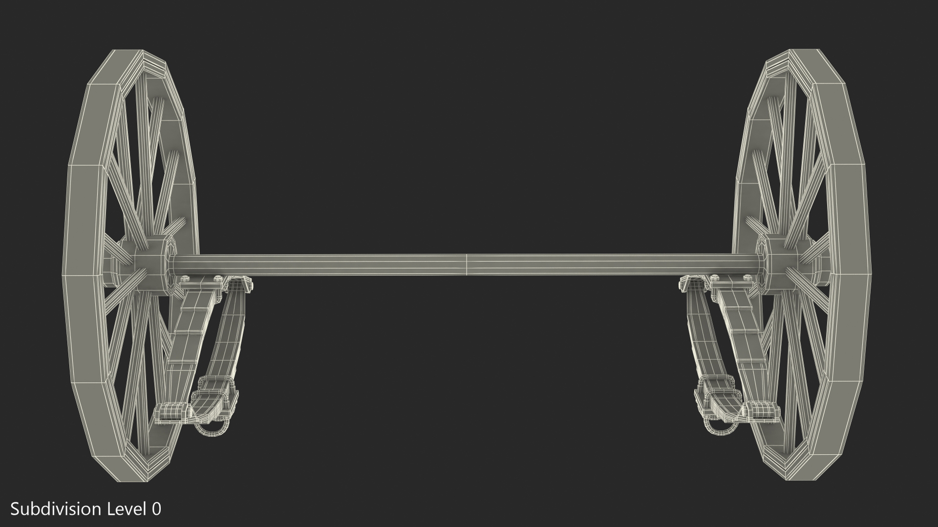 3D Carriage Wheels with Springs model