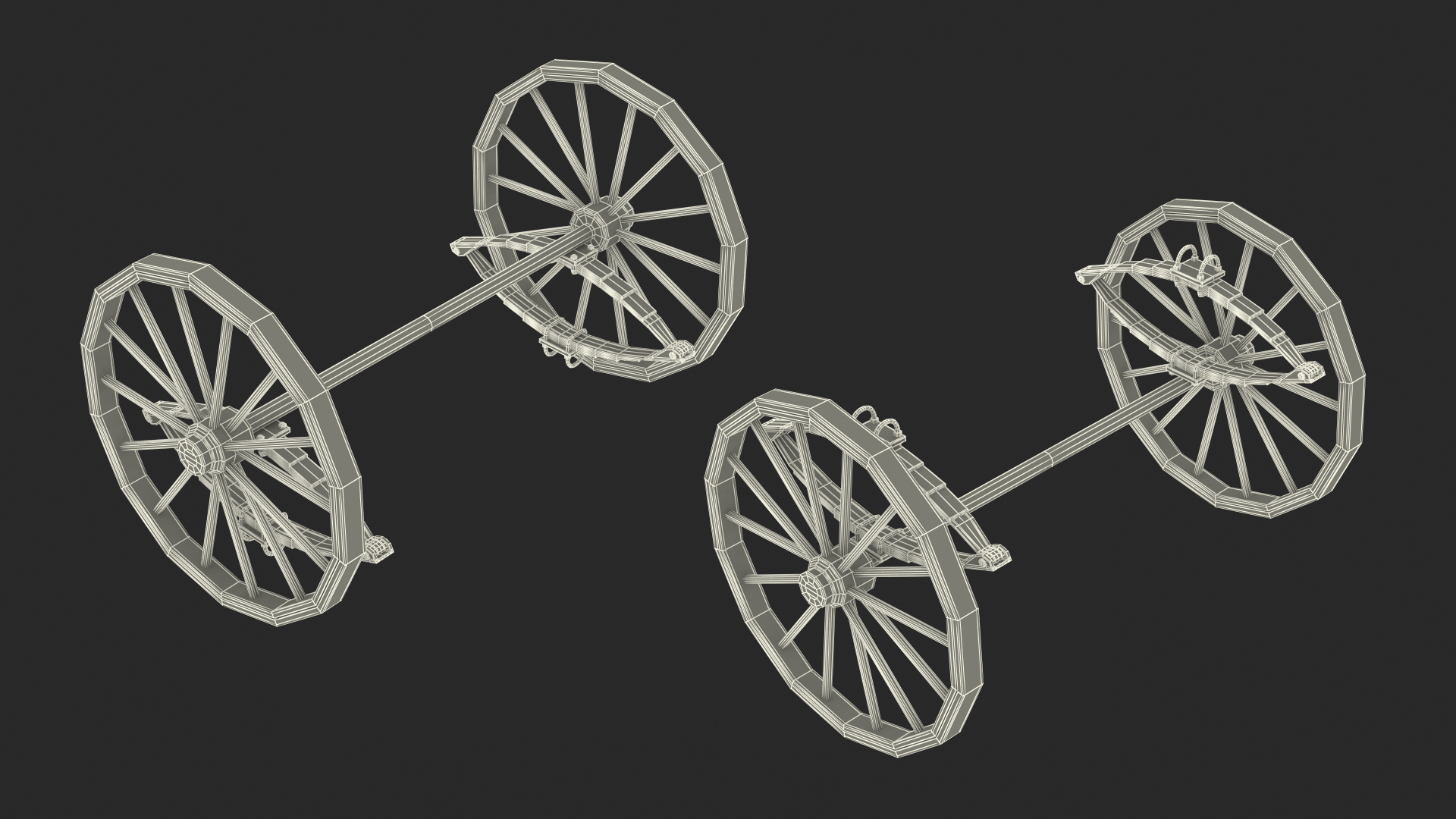 3D Carriage Wheels with Springs model