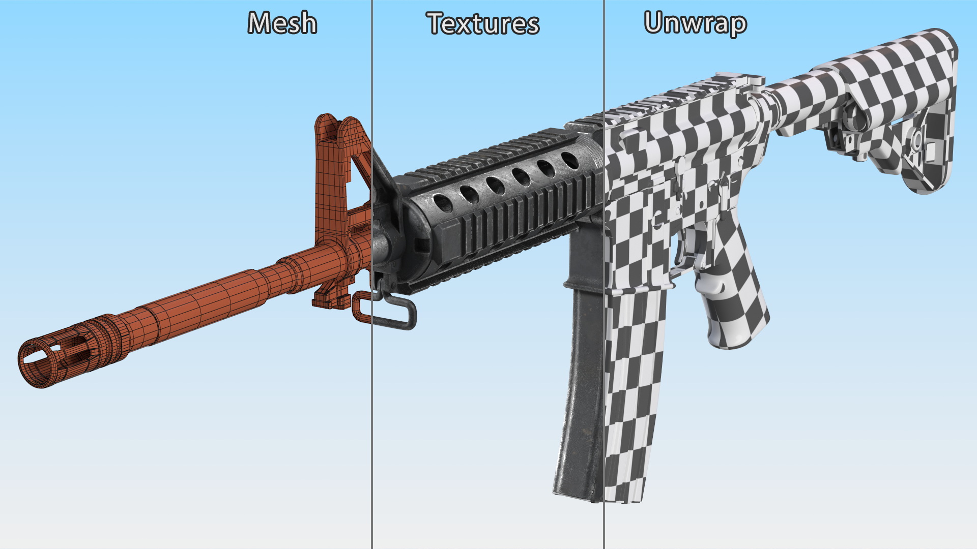 3D M4 Assault Rifle