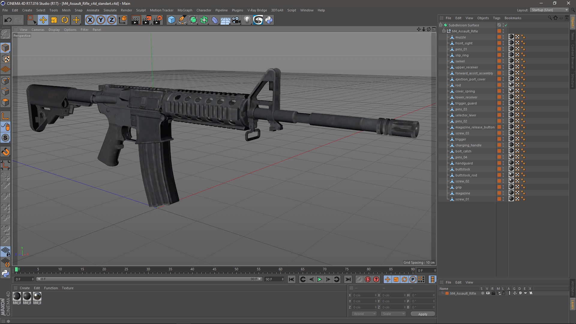 3D M4 Assault Rifle