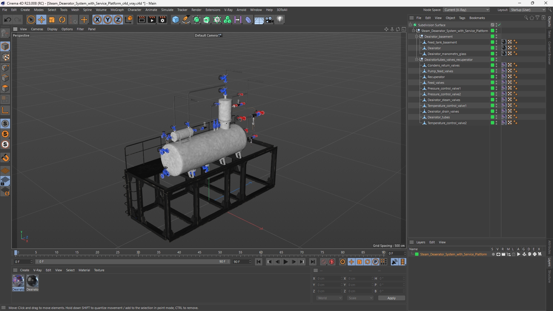 Steam Deaerator System with Service Platform - view 12