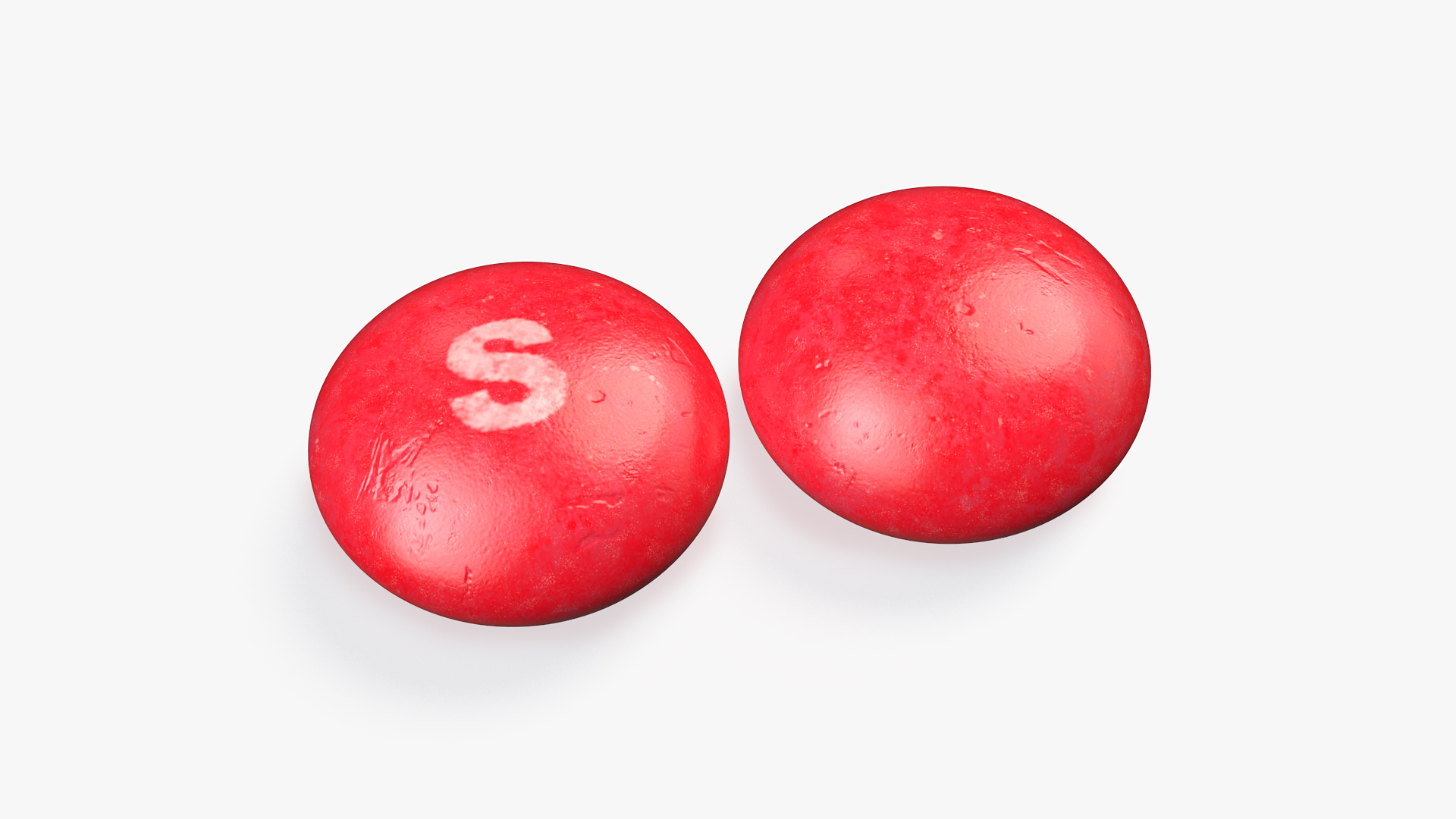 3D Skittles Candy Red model