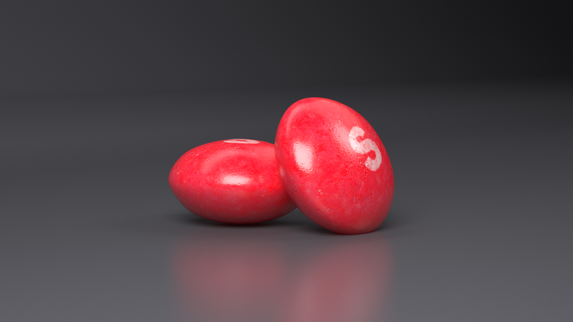 3D Skittles Candy Red model