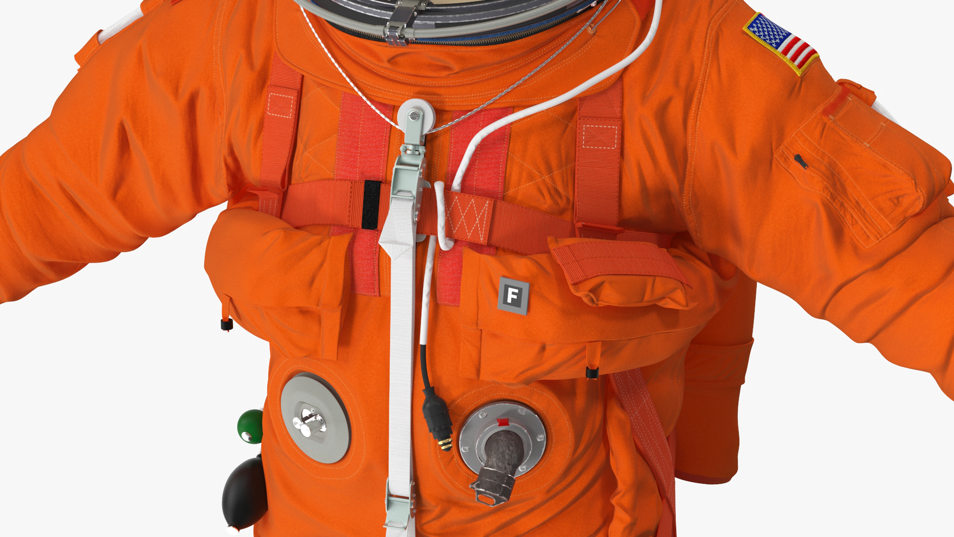 3D Space Shuttle Advanced Crew Escape Astronaut Rigged