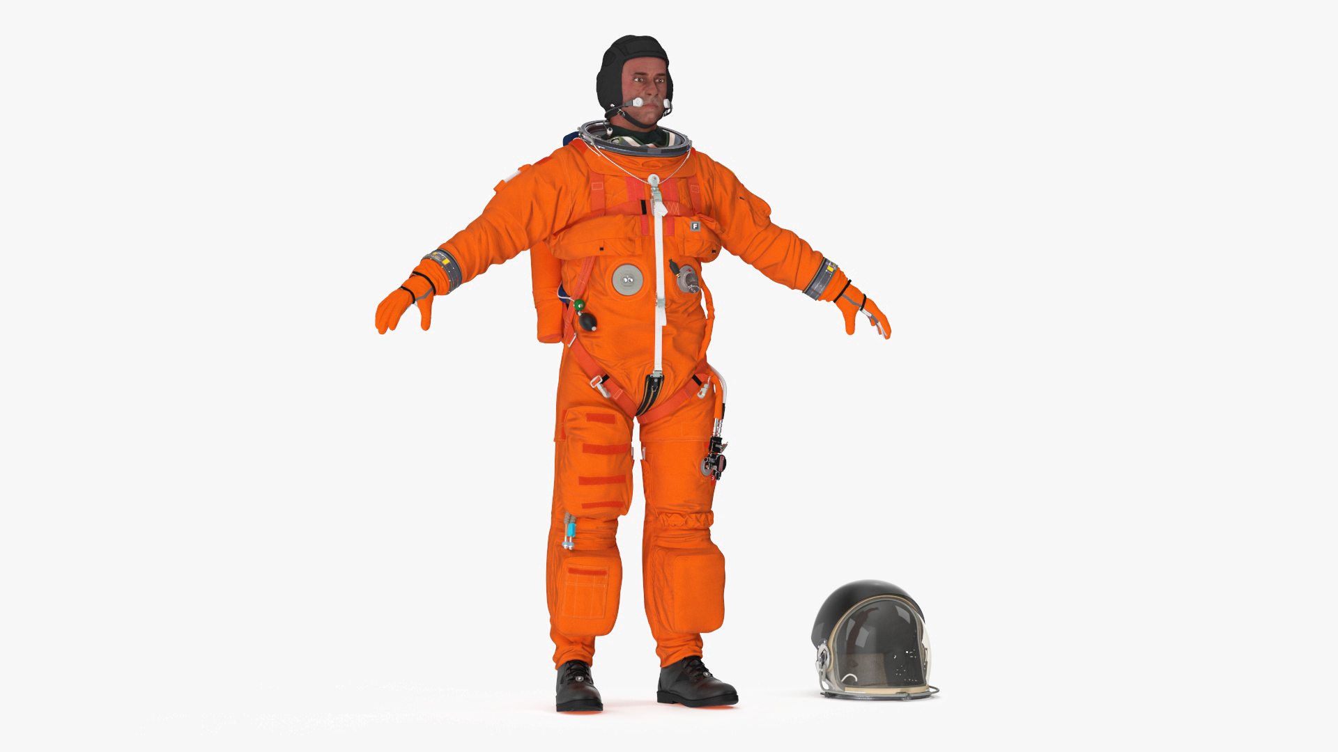 3D Space Shuttle Advanced Crew Escape Astronaut Rigged