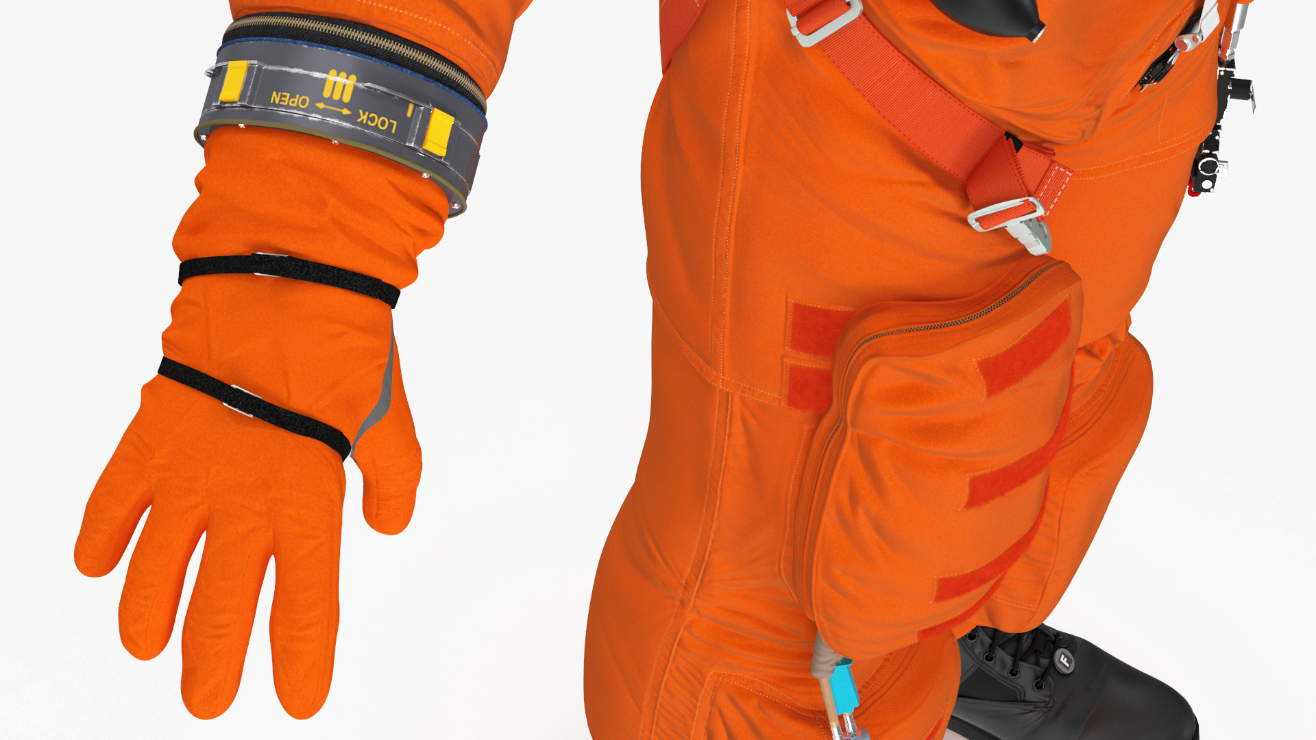 3D Space Shuttle Advanced Crew Escape Astronaut Rigged
