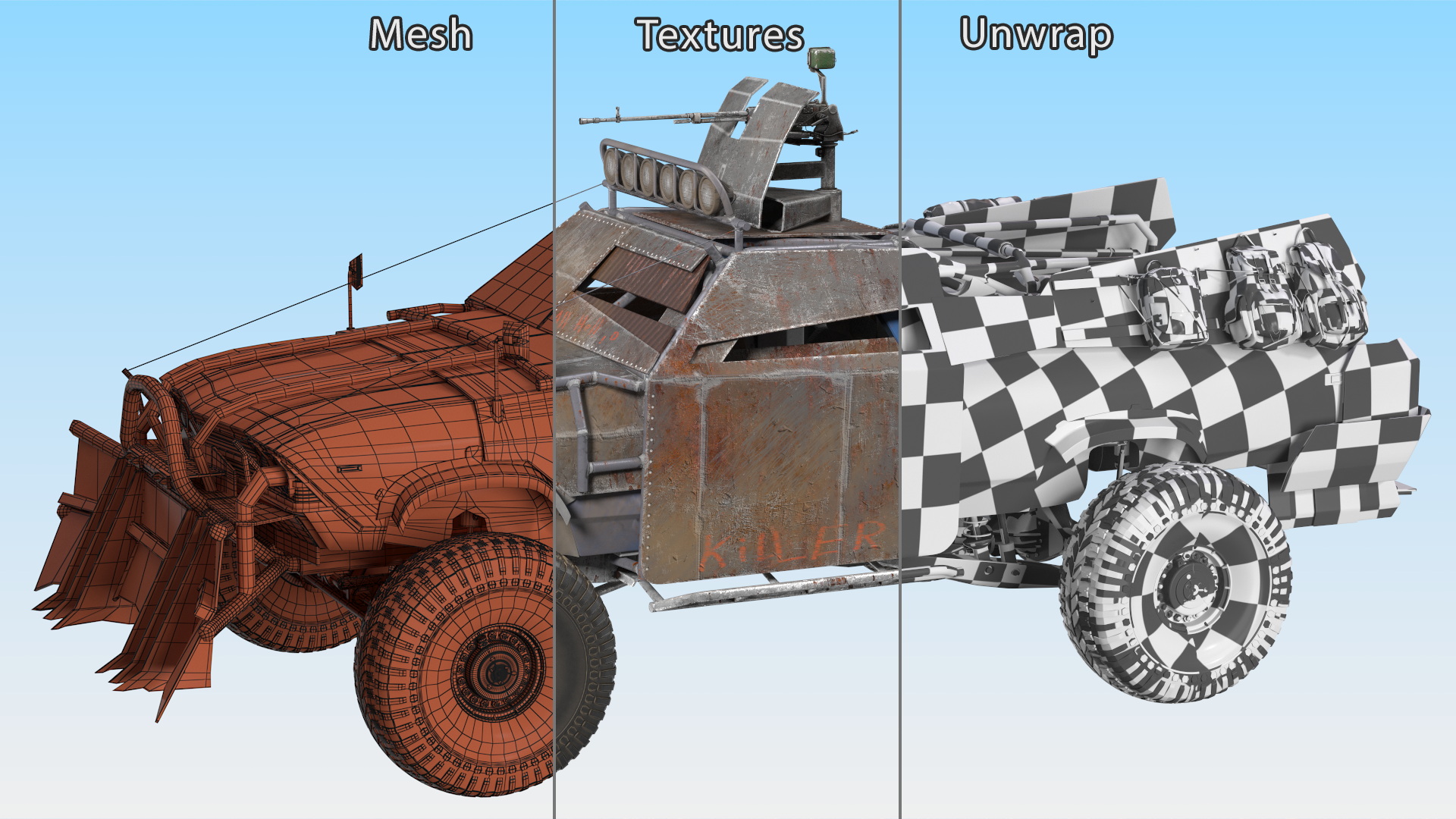 Post Apocalyptic Vehicle 3D model