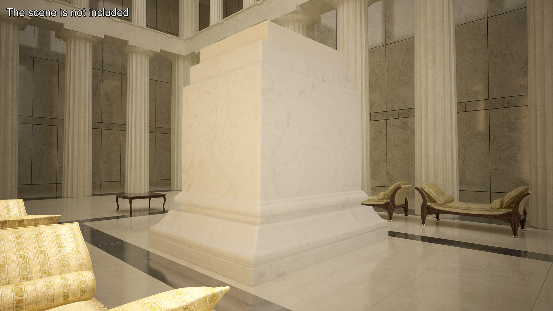 3D Marble Pedestal for 3D Print model