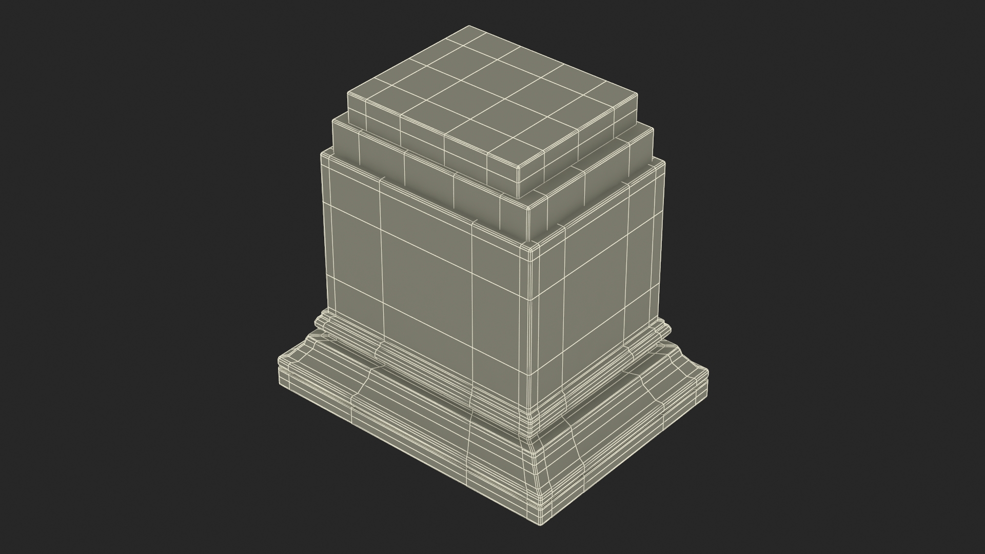 3D Marble Pedestal for 3D Print model