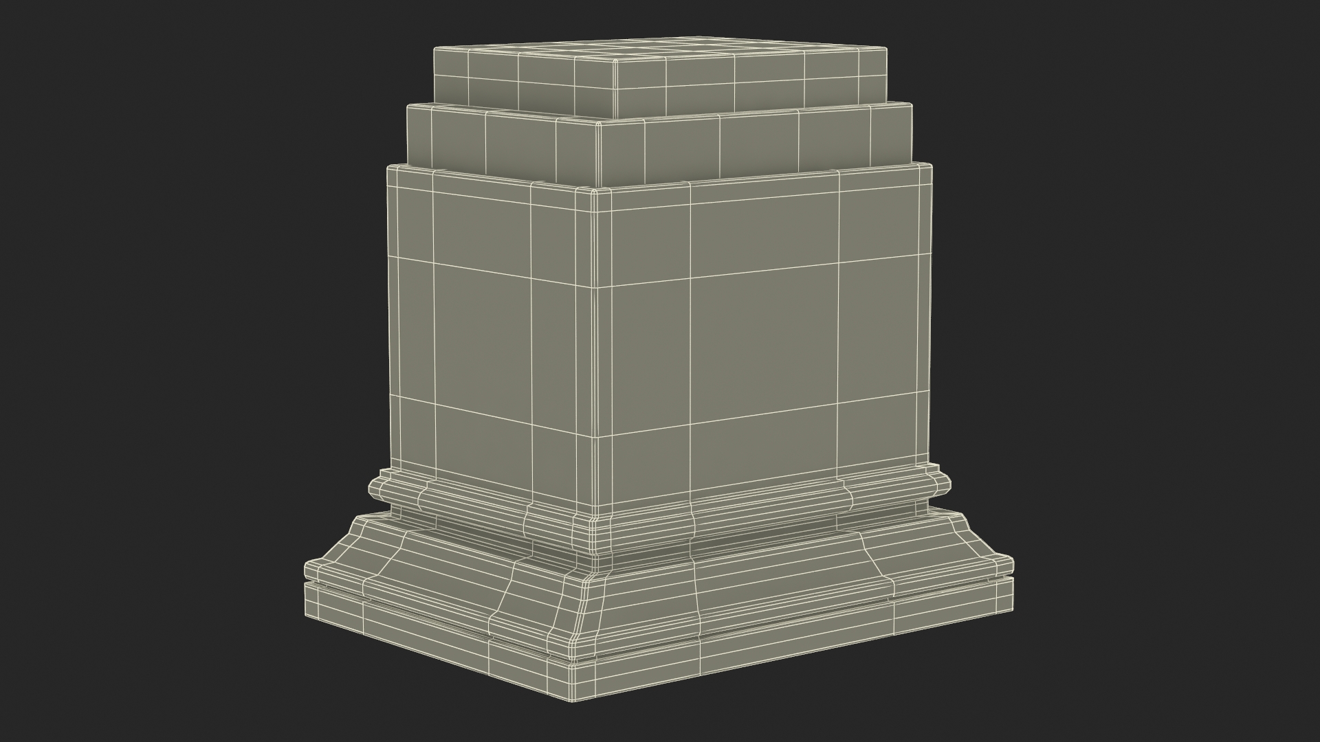 3D Marble Pedestal for 3D Print model