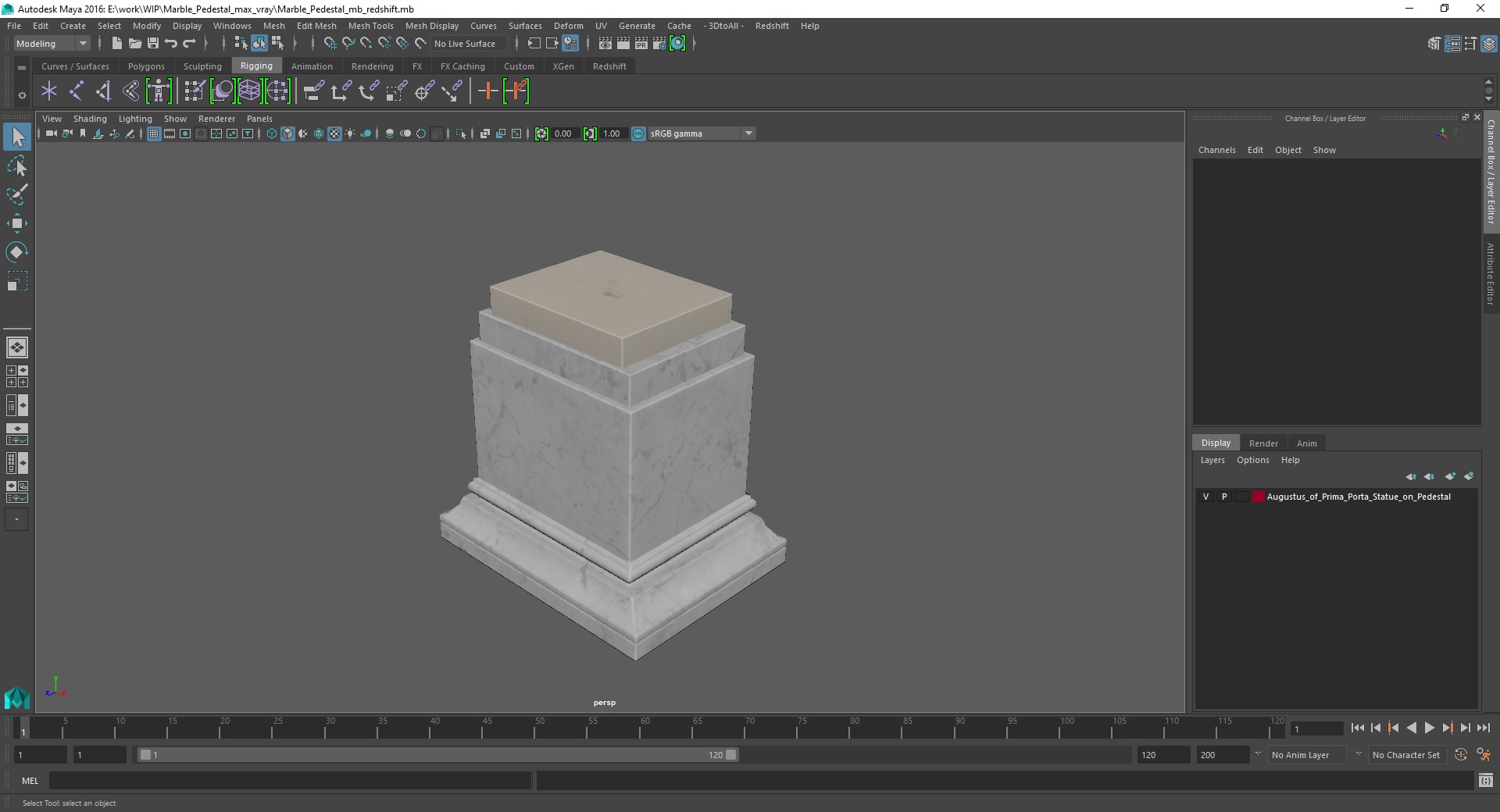 3D Marble Pedestal for 3D Print model